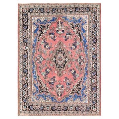 7
x10
 Rose Pink Vintage Persian Bibikabad Hand Knotted Soft Wool Clean Rug