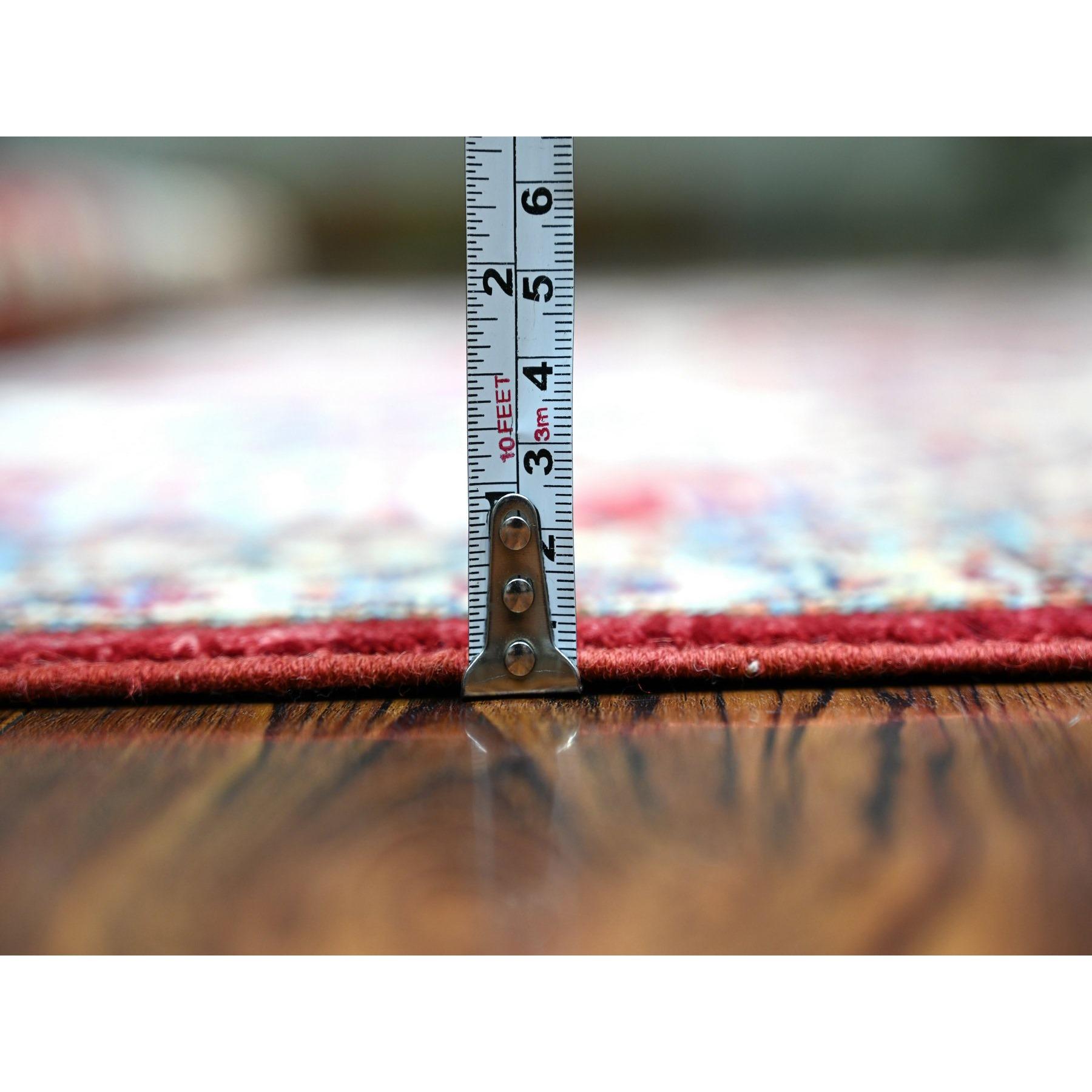 Annodato a mano 7'x10' Upsdell Red Hand Knots Rugs Afghan Super Kazak Soft Wool Oriental Rug in vendita