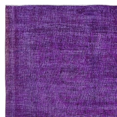 7x10.2 Ft Unique Handknotted Modern Large Rug in Purple. Turkish Bohem Carpet