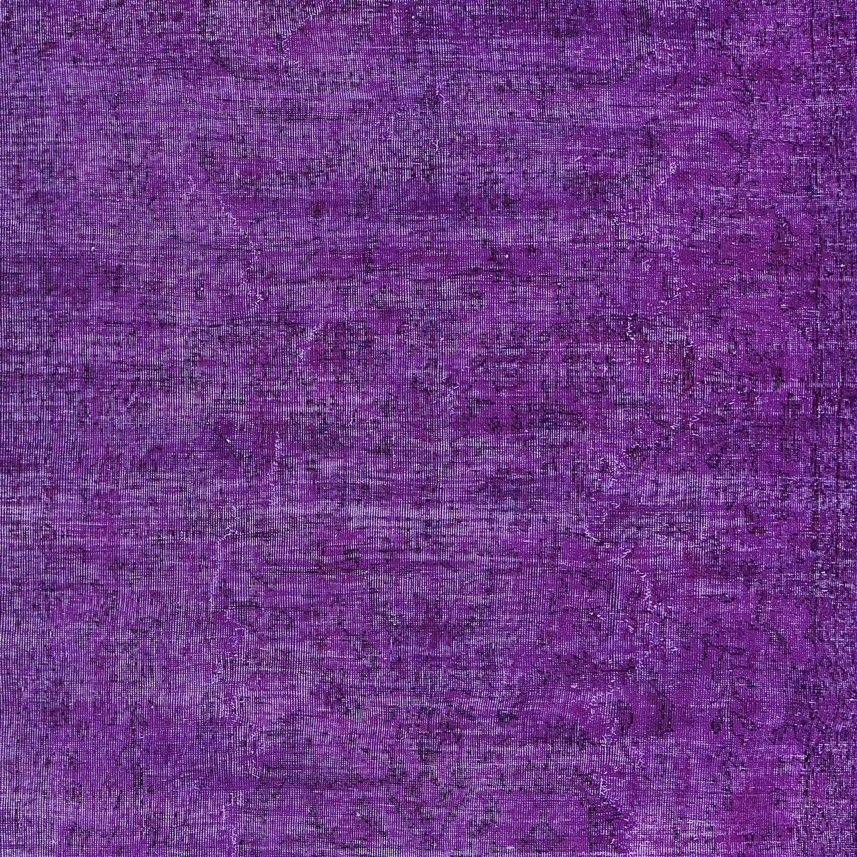 Hand-Woven 7x10.2 Ft Unique Handknotted Modern Large Rug in Purple. Turkish Bohem Carpet For Sale