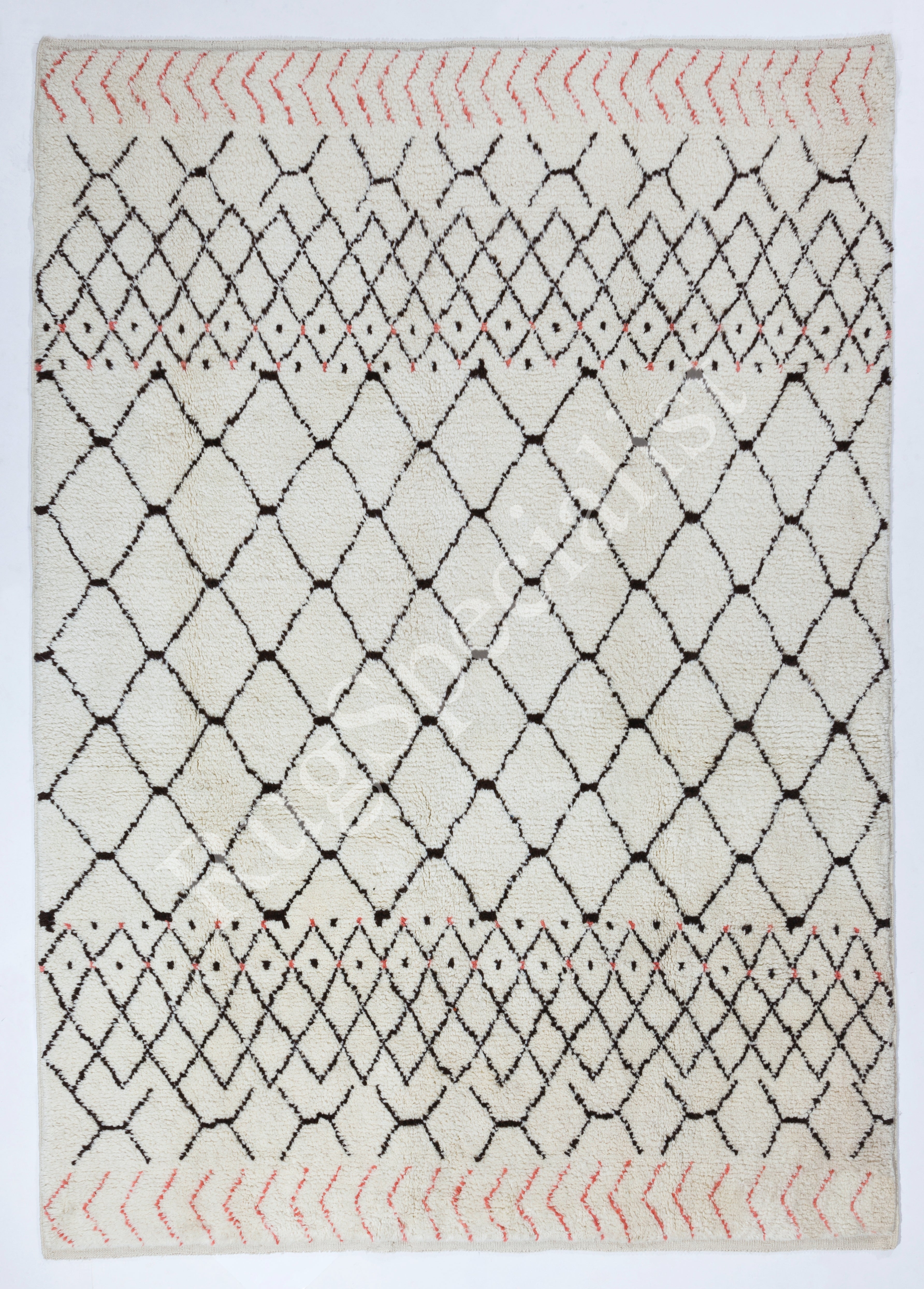 7x10.4 Ft Handmade Moroccan Style Tulu Rug. 100% Wool. Custom Options Available For Sale