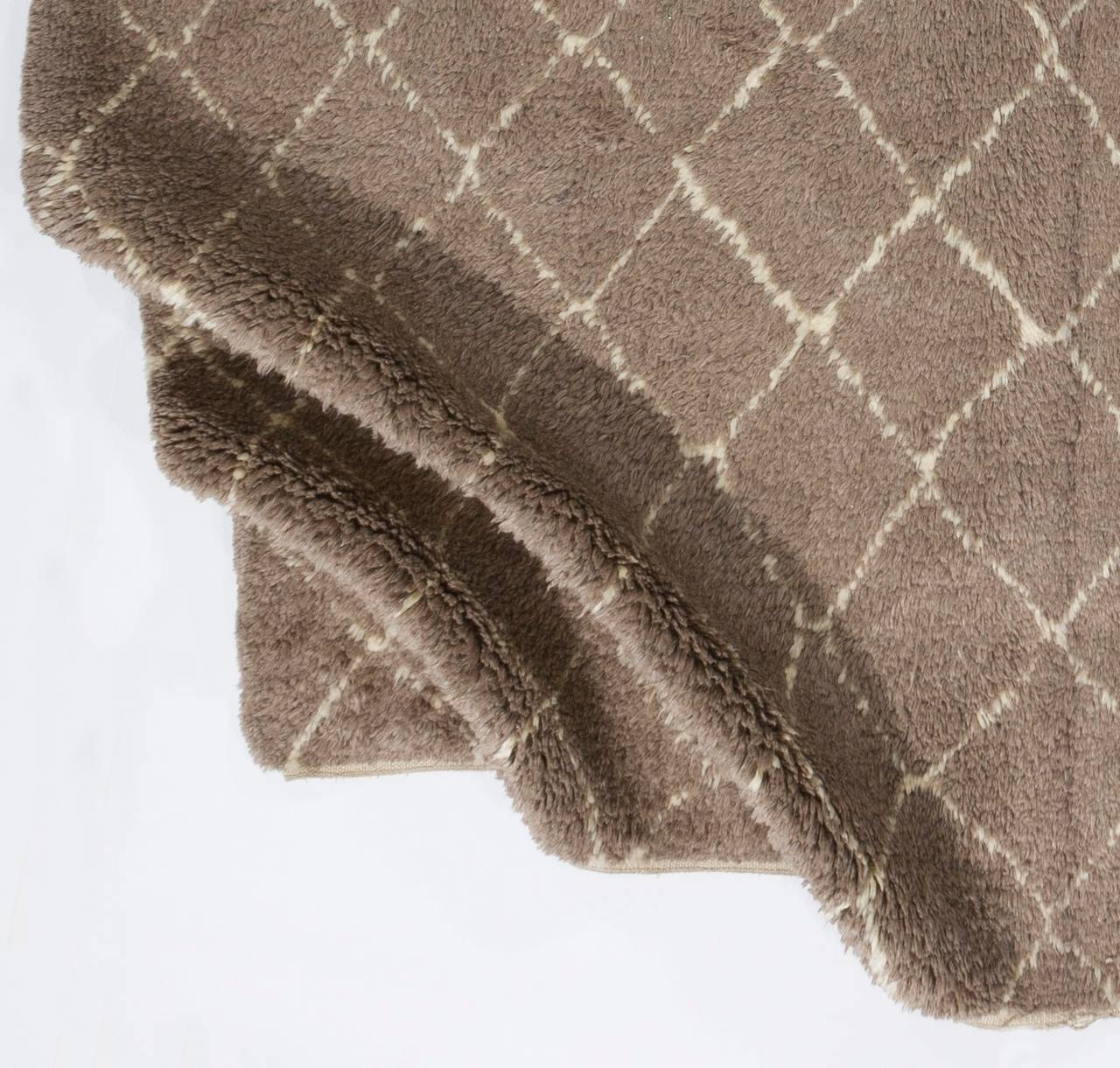 Marocchino Tappeto Tulu marocchino 7x10.4 ft, 100% lana naturale non colorata, opzioni personalizzate disponibili in vendita