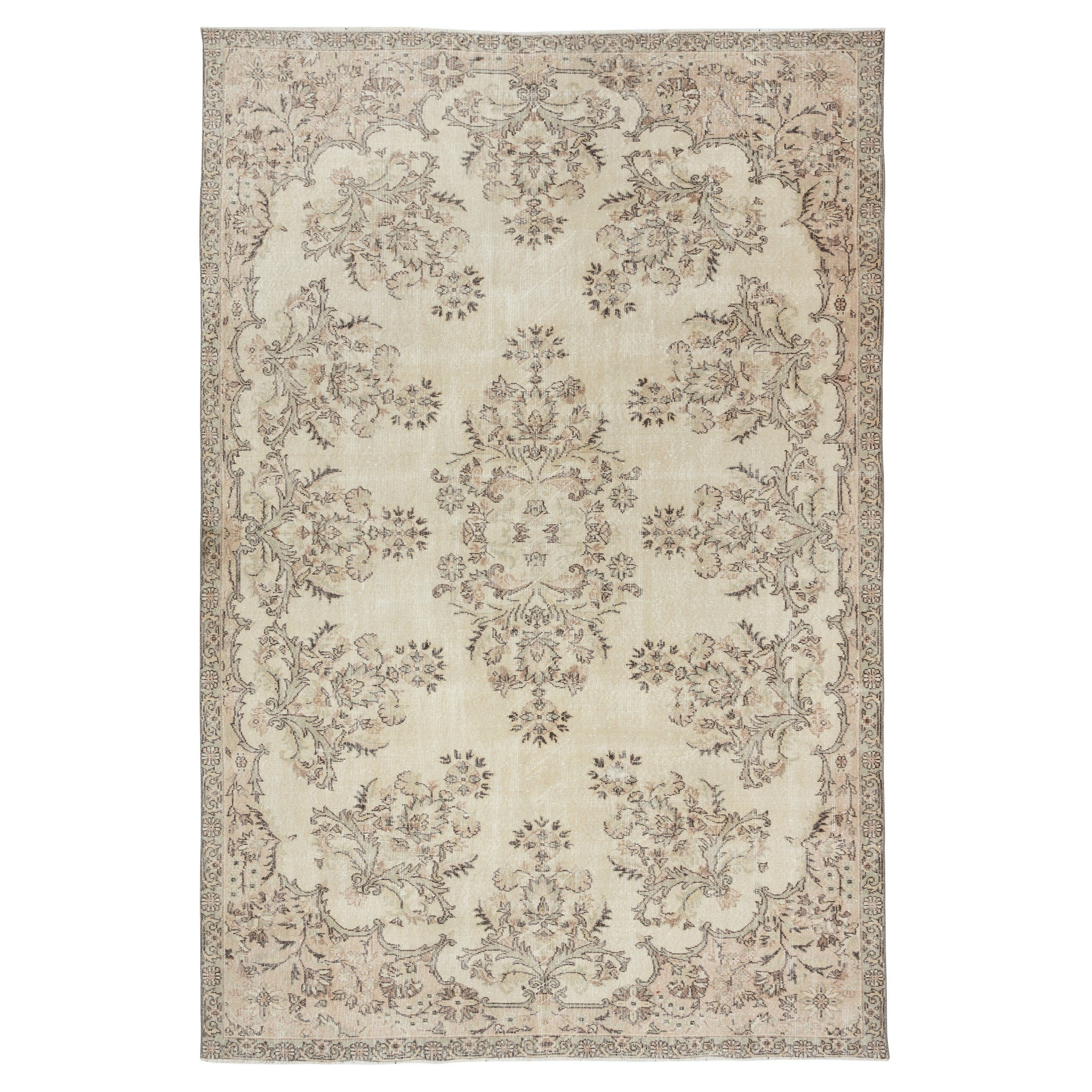 7x10.4 Ft Vintage Beige Handmade Wolle Teppich für Bauernhaus, Landhaus
Landhaus