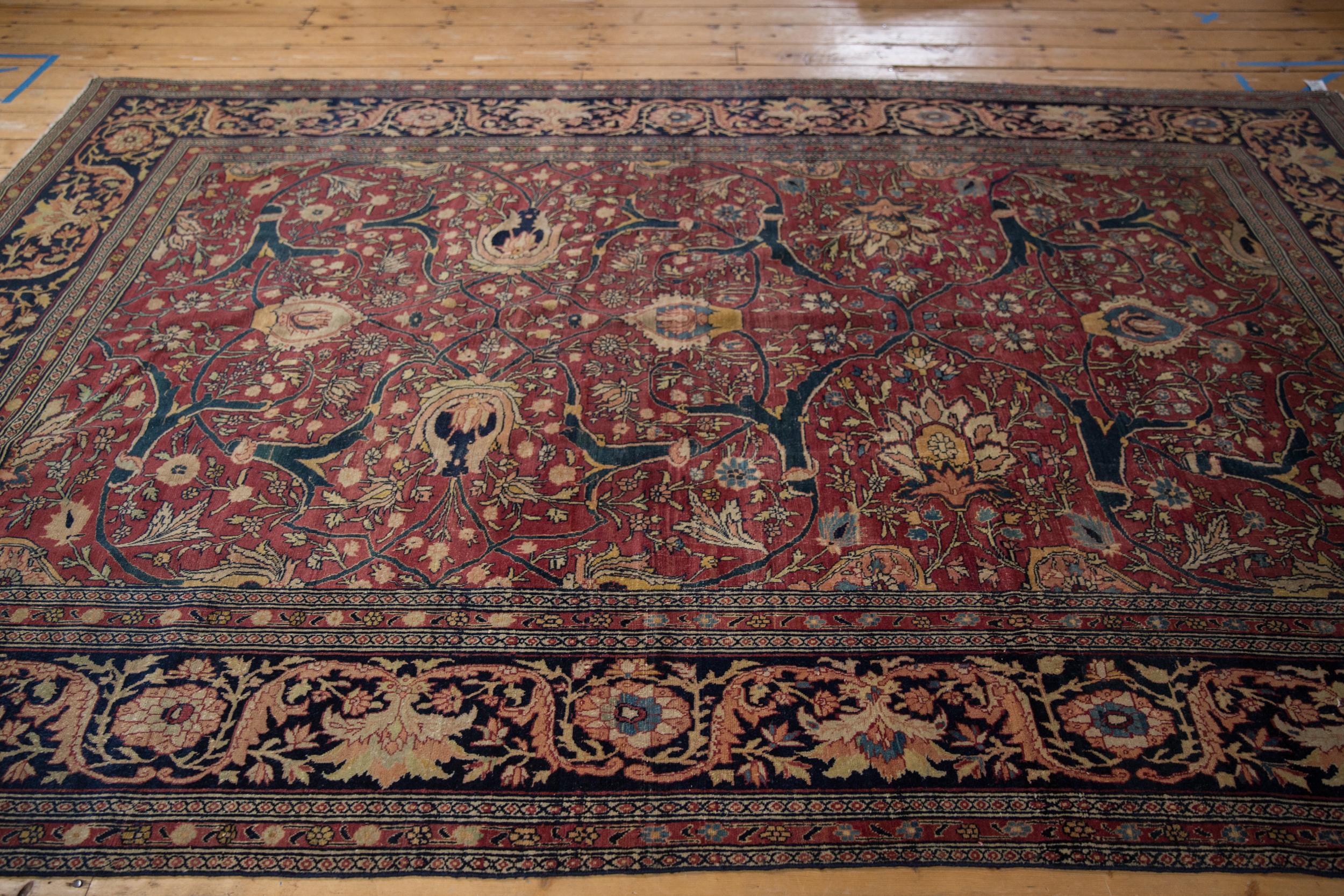 20ième siècle Tapis ancien de Tabriz raffin en vente