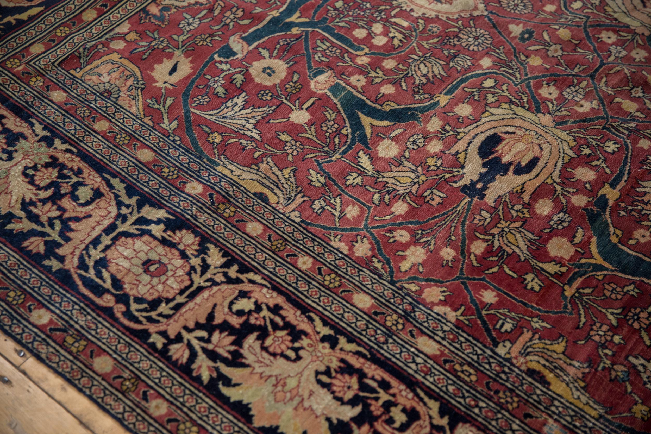 Laine Tapis ancien de Tabriz raffin en vente
