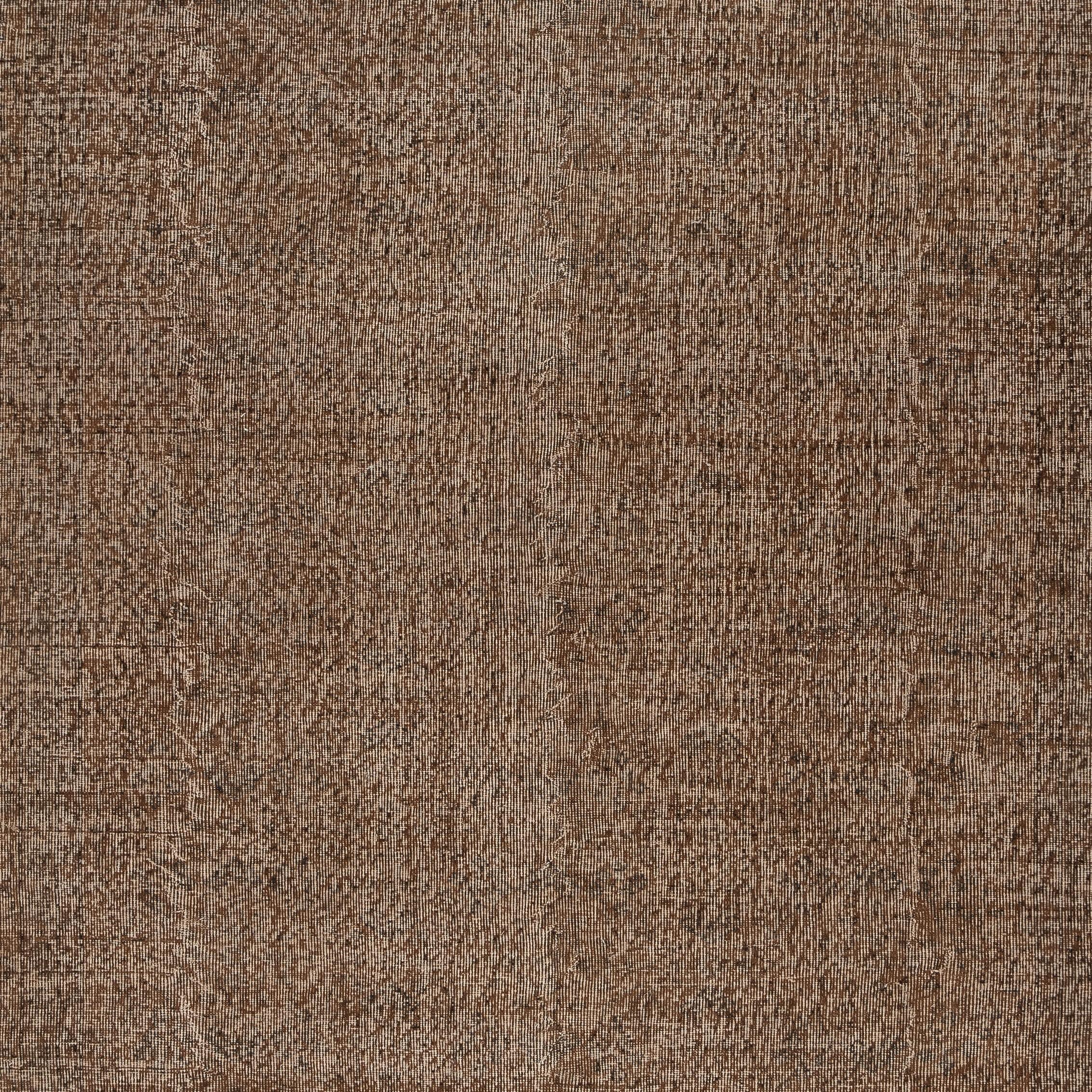 7x10.5 Ft Brown Overdyed Handmade Rug. Vintage Turkish Area Rug für Wohnzimmer (Türkisch) im Angebot