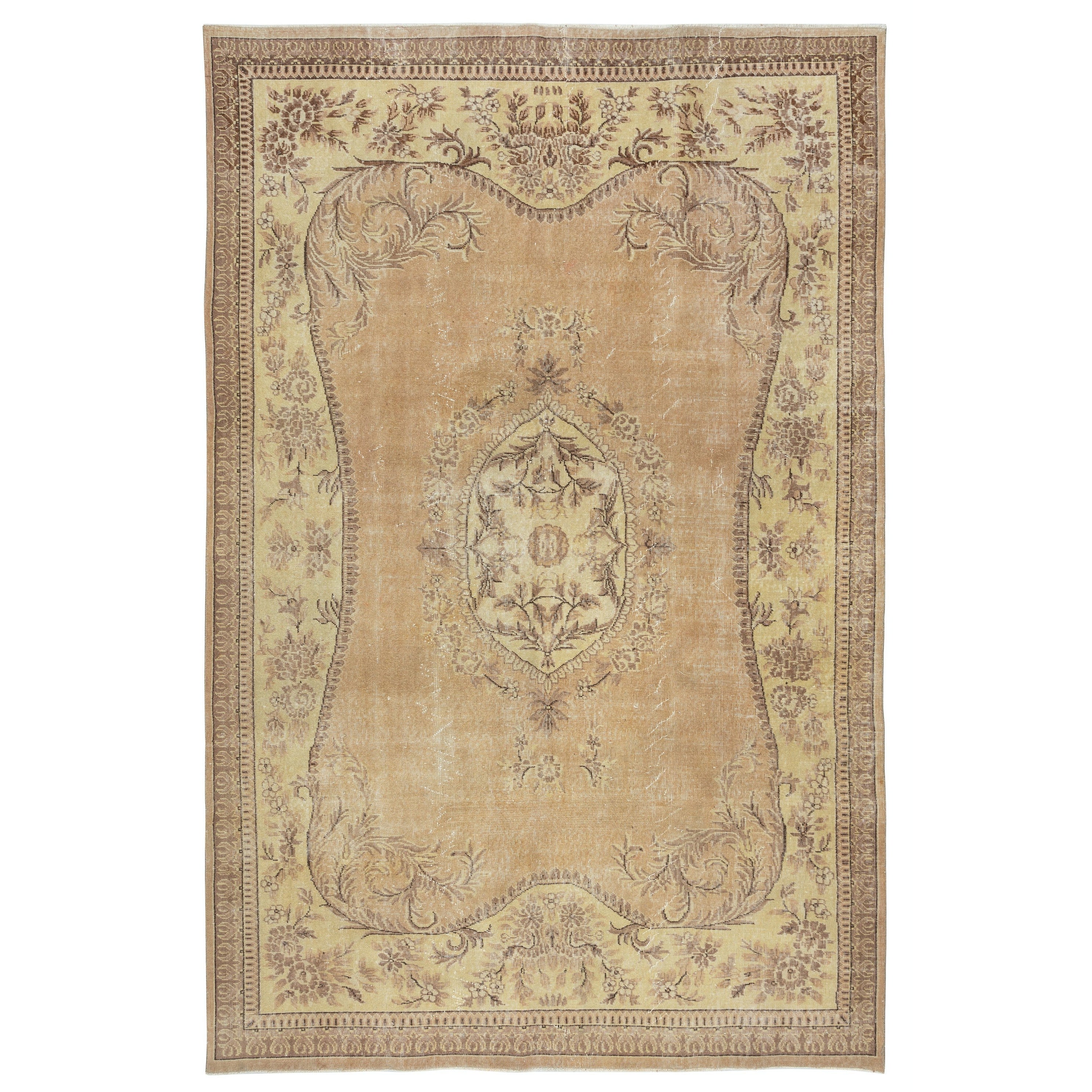 7x10.5 Ft Vintage Handmade Turkish Area Rug Farmhouse and Country Home Decor