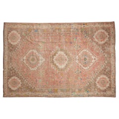 Vintage Distressed Abadeh Carpet