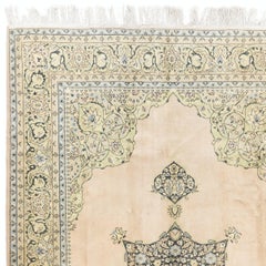 7x10.8 Ft Vintage HandKnotted Turkish Ladik Rug, Soft Wool Pile, Great Condition