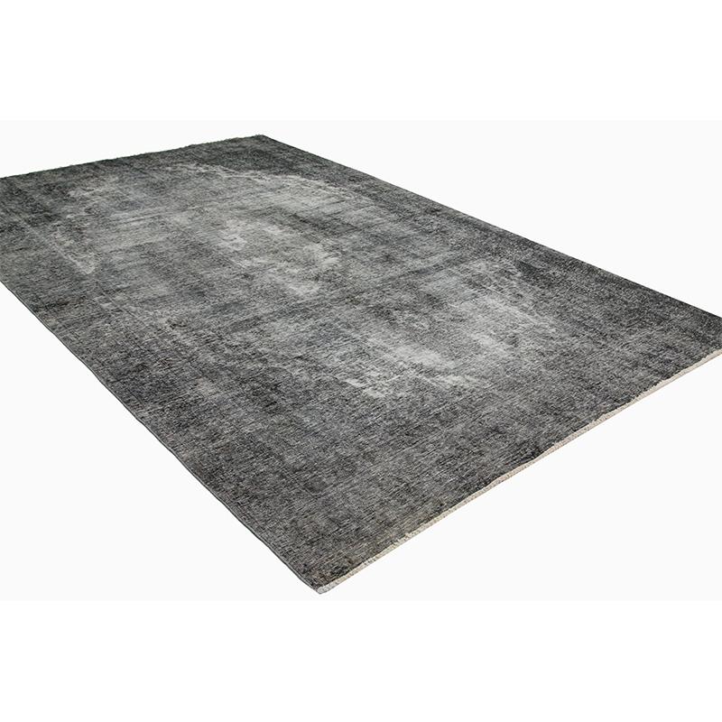 Distressed Overdyed Handwoven Persian Style Rug For Sale 2