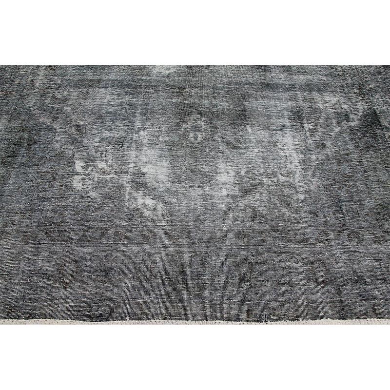Modern Distressed Overdyed Handwoven Persian Style Rug For Sale