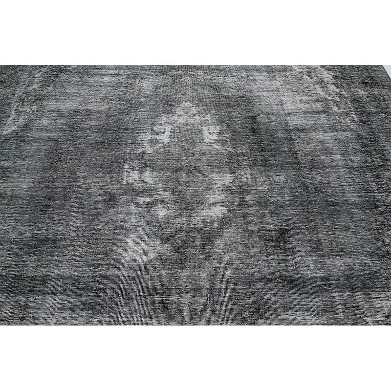 Hand-Woven Distressed Overdyed Handwoven Persian Style Rug For Sale