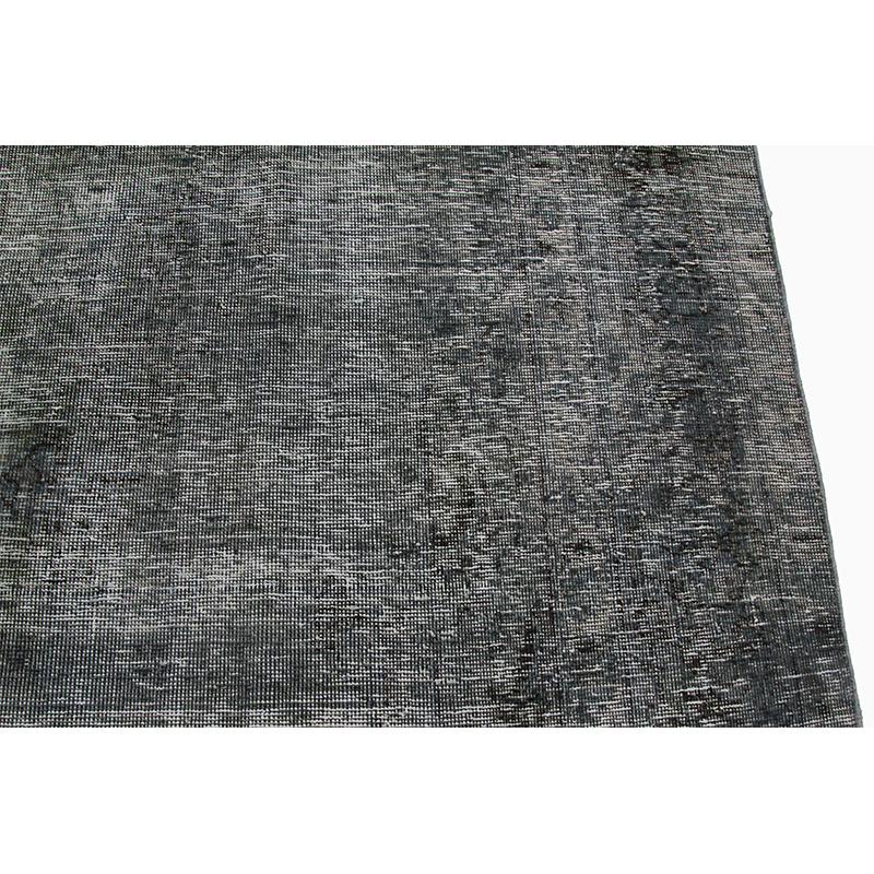 20th Century Distressed Overdyed Handwoven Persian Style Rug For Sale