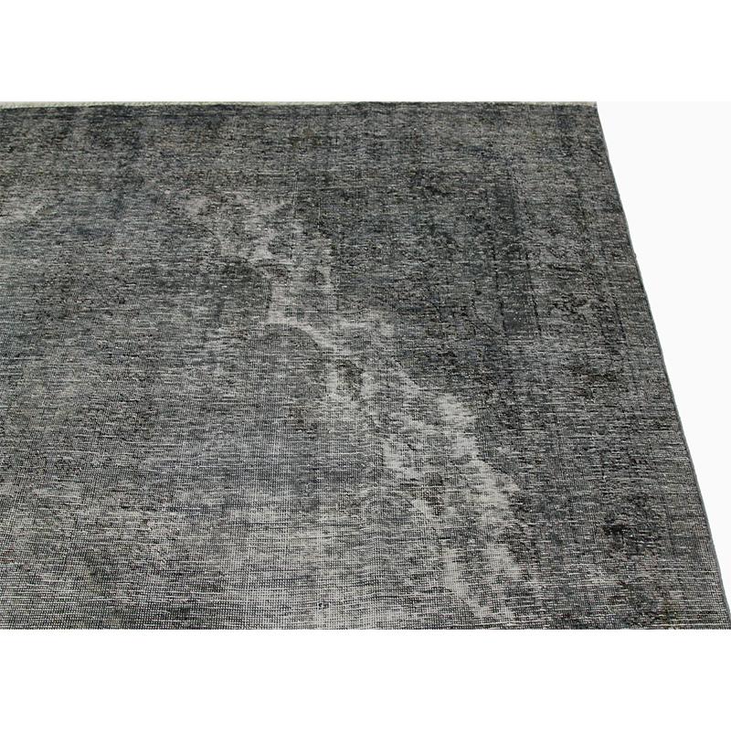 Cotton Distressed Overdyed Handwoven Persian Style Rug For Sale