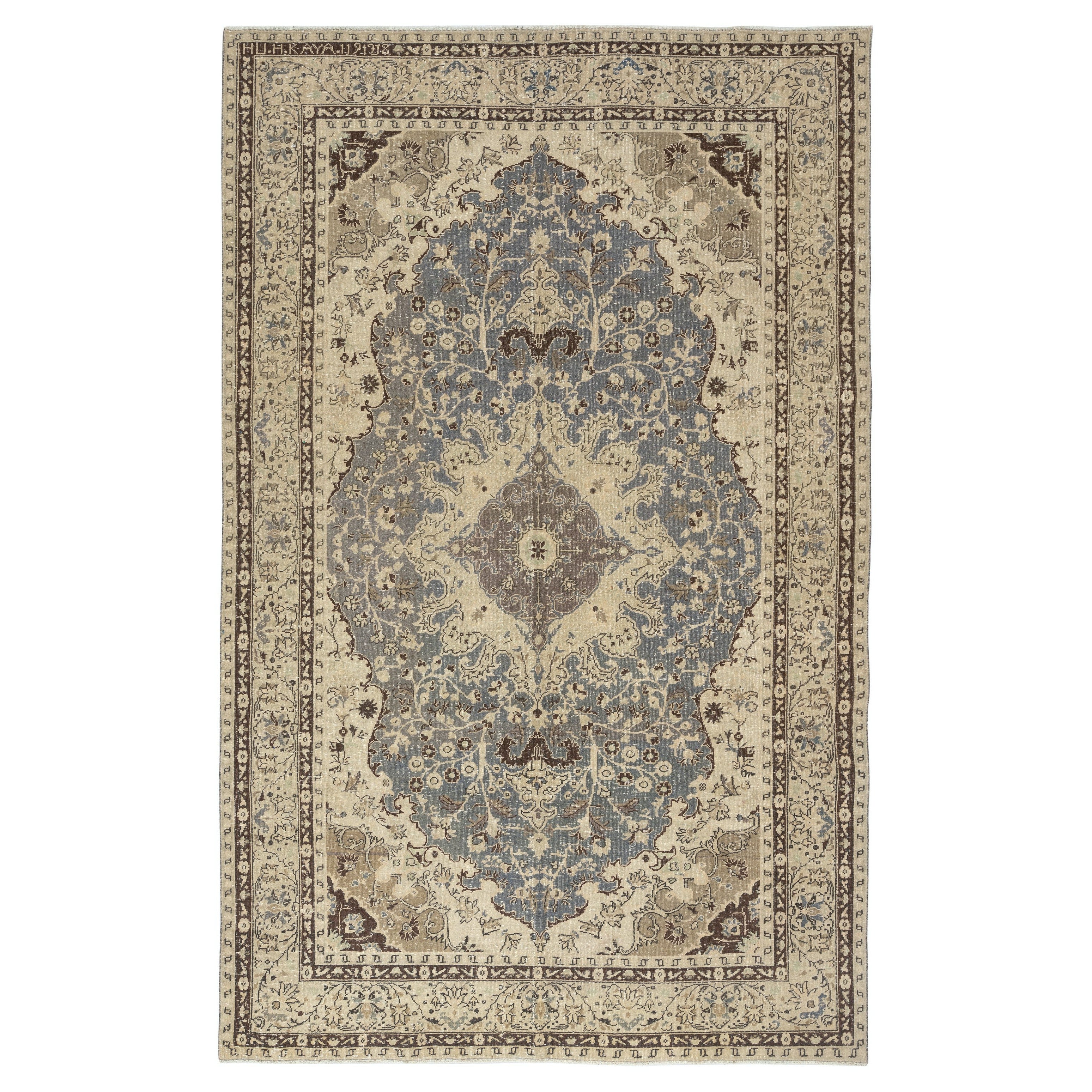 7x11 Ft Vintage Hand-geknotet türkische Wolle Teppich für Land Bauernhaus Dekoration