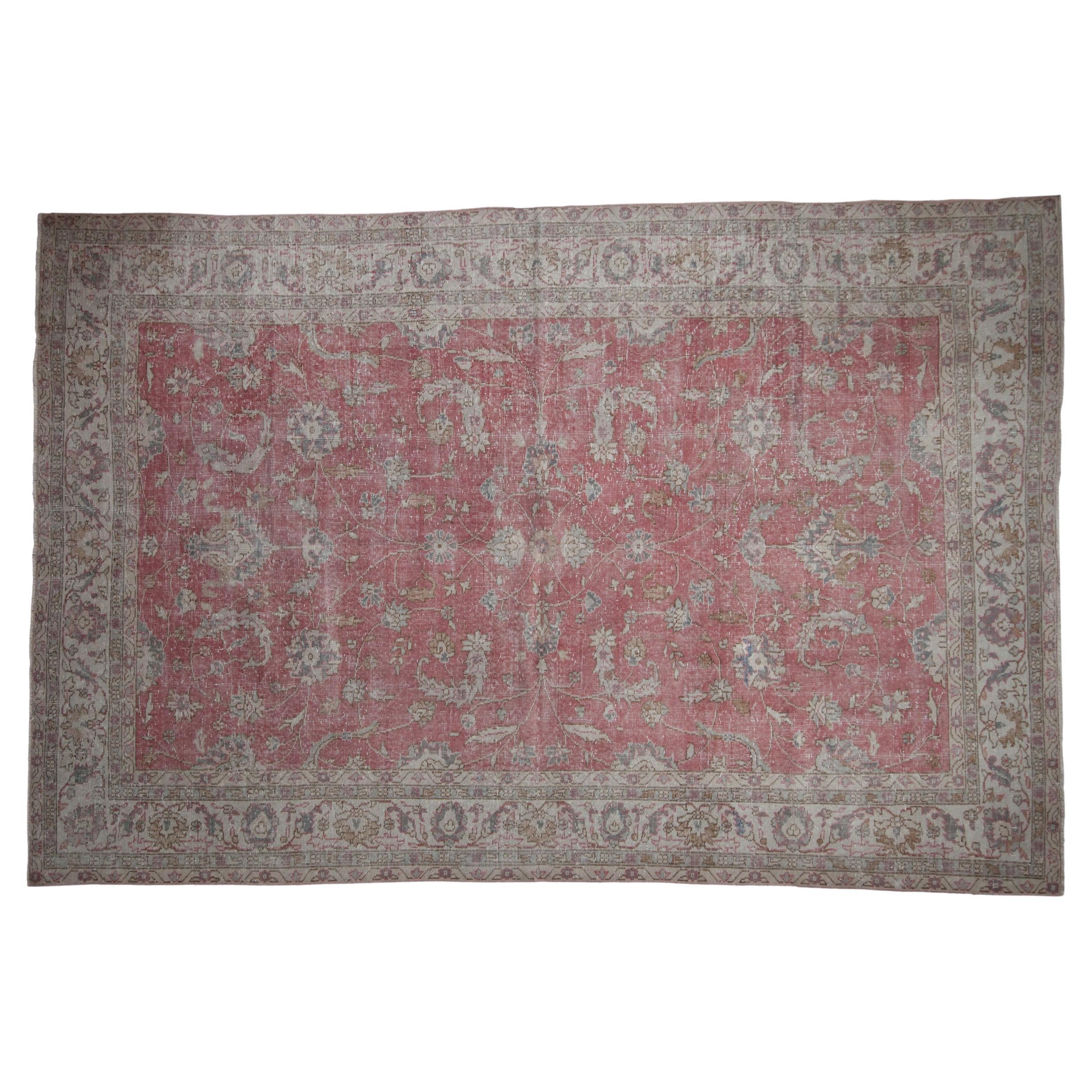Vintage Distressed Sparta Carpet For Sale