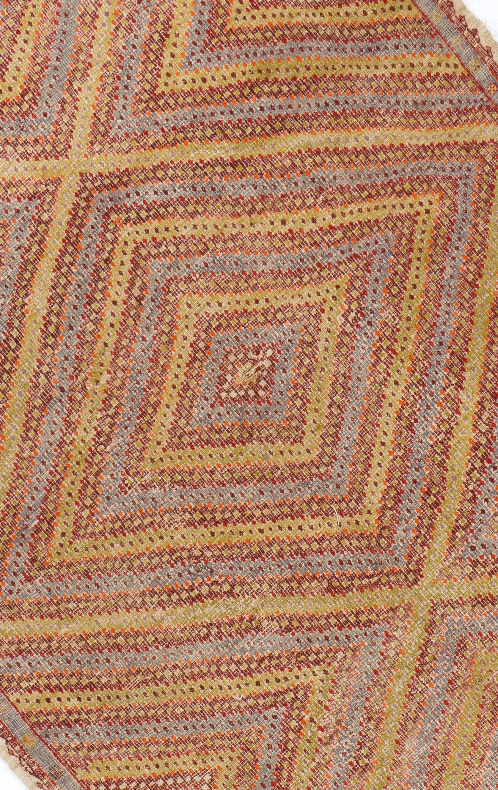 Tapis Kilim vintage tissé à la main Jijim 7x11,4 Ft. Revêtements de sol turcs des années 1950 Bon état - En vente à Spring Valley, NY