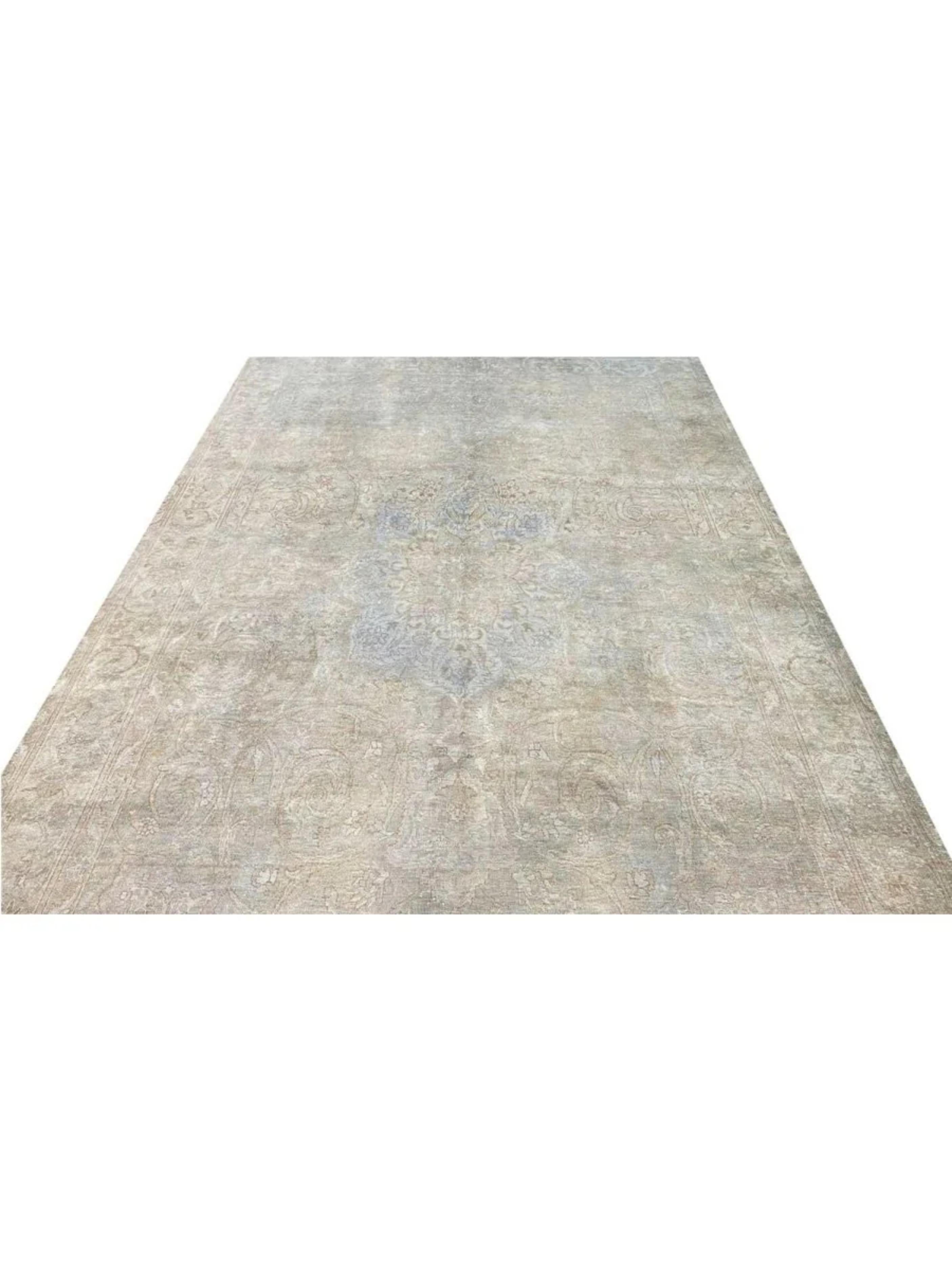 Late 19th Century 7x12 Hand Knotted Old Tabriz Area Rug For Sale