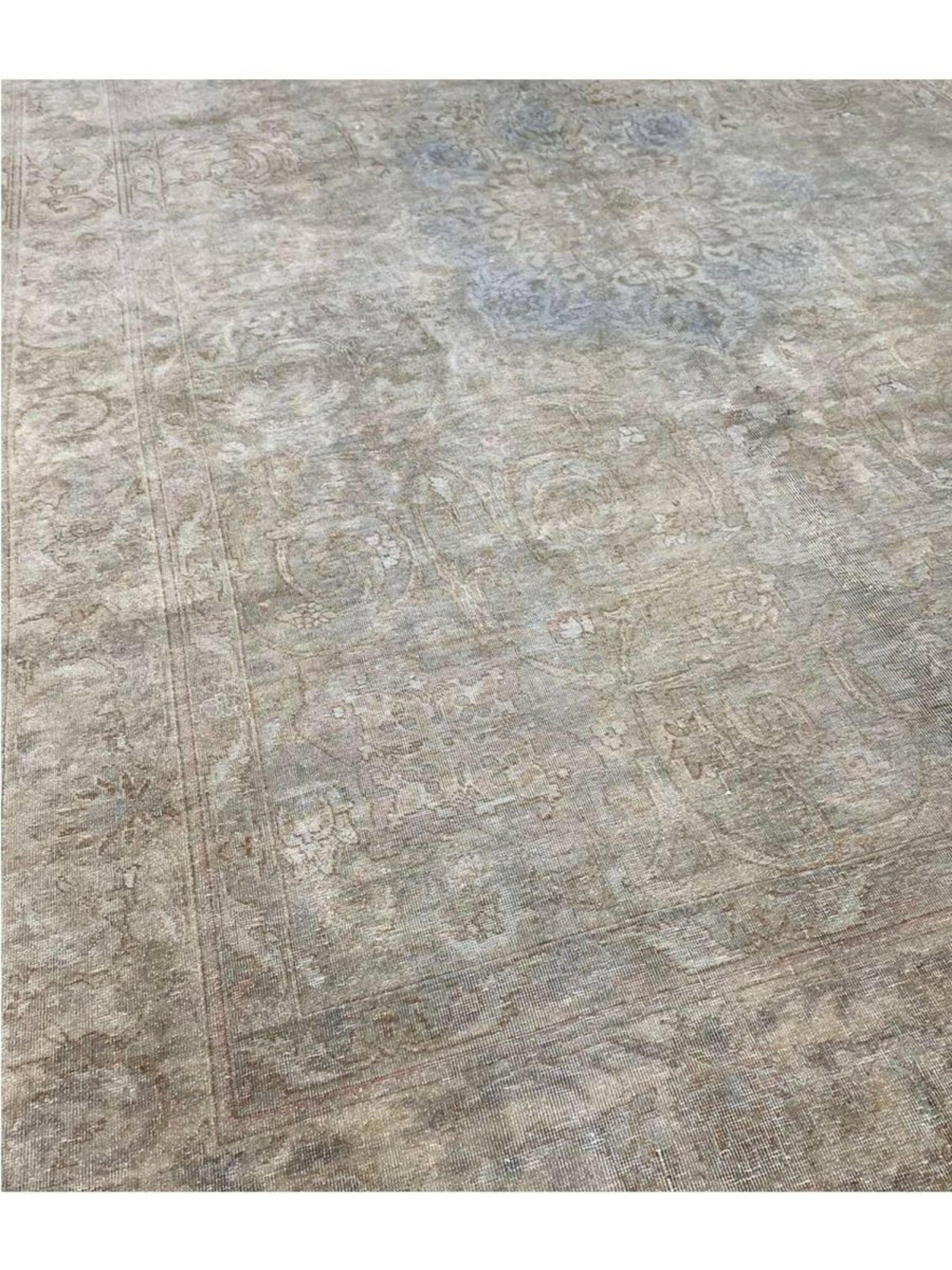 7x12 Hand Knotted Old Tabriz Area Rug For Sale 2