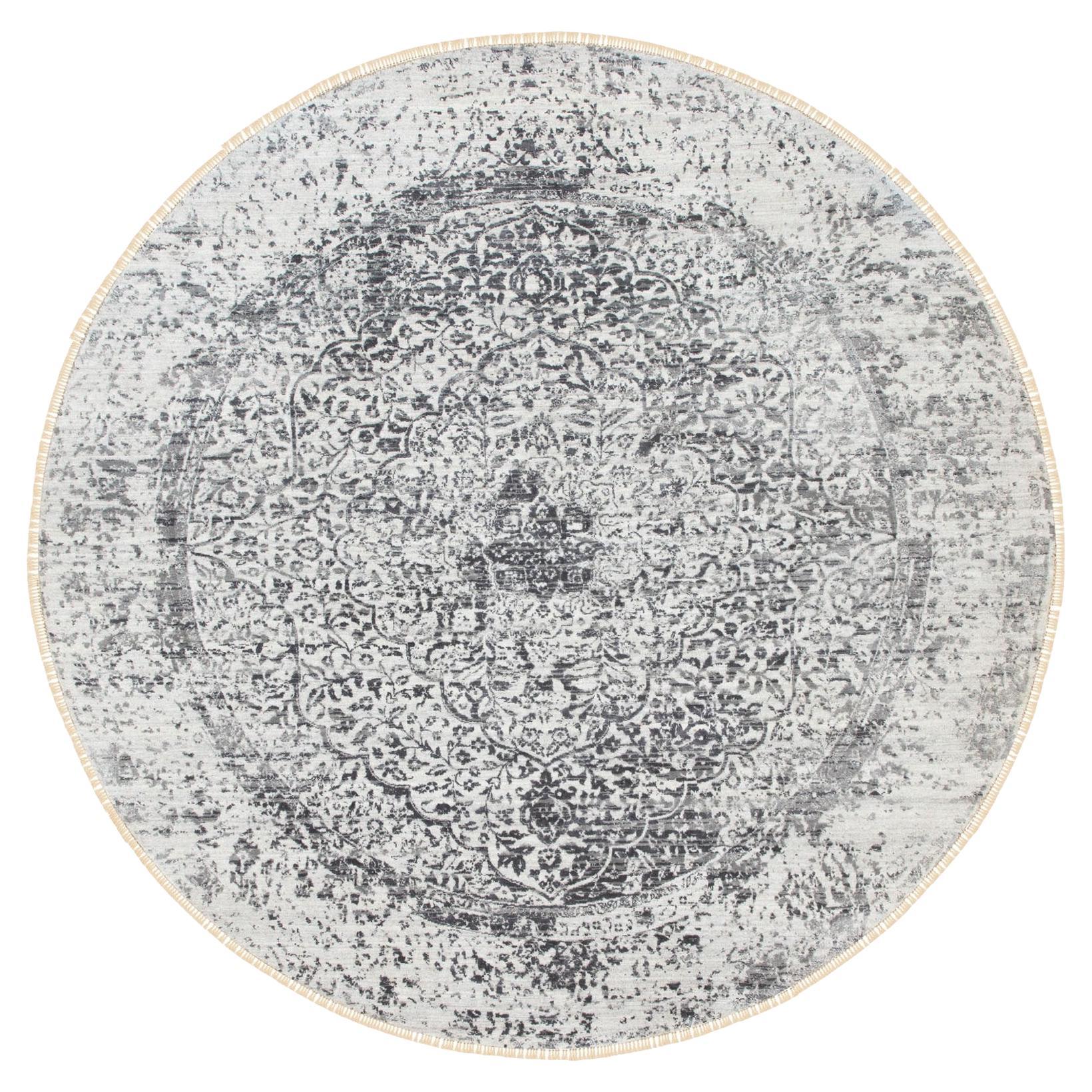 7
x7
Round Broken Persian Design Wool and Pure Silk Hand Knotted Rug