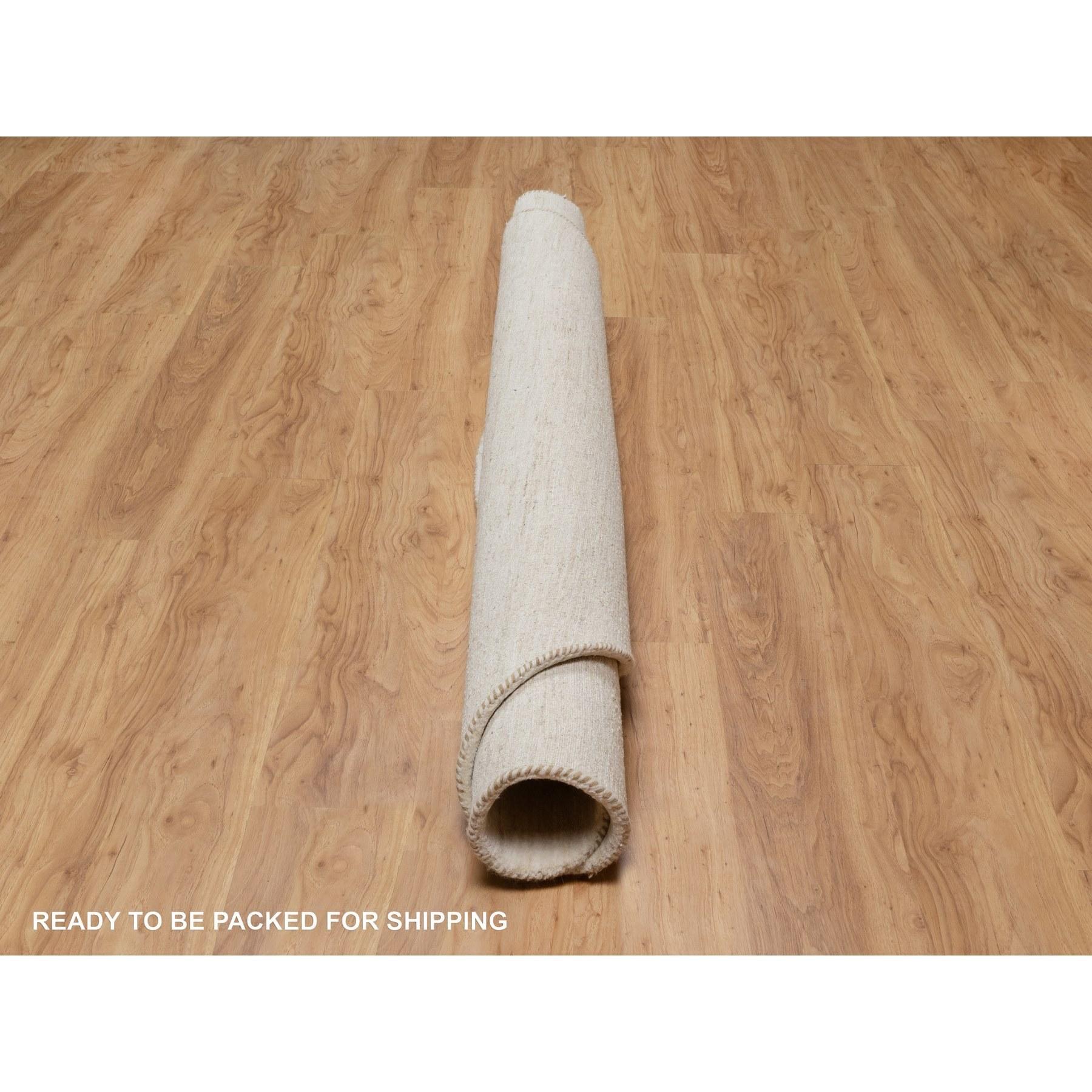 7'x7' Weißer, Lori Buft Gabbeh, moderner, handgeknüpfter runder Teppich aus reiner Wolle, handgeknüpft im Zustand „Neu“ im Angebot in Carlstadt, NJ