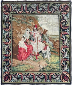 7x8 Antique Bessarabian Tapestry Rare Signed Figural 203cmx239cm Kelim c.1870