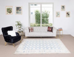 7x8.6 Ft Handmade Turkish Rug for Home & Office, Authentic Vintage Floral Carpet