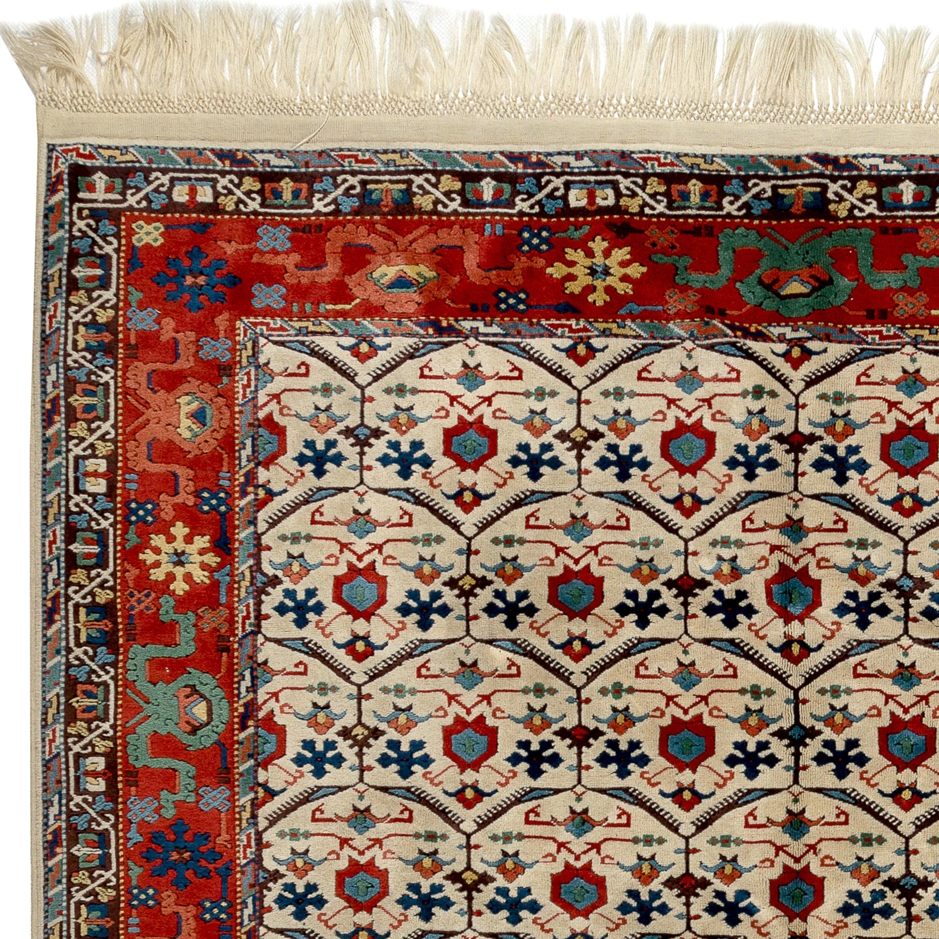 Other 7x9 ft Fine Handmade Turkish Area Rug, 100% Natural Dyed Wool For Sale