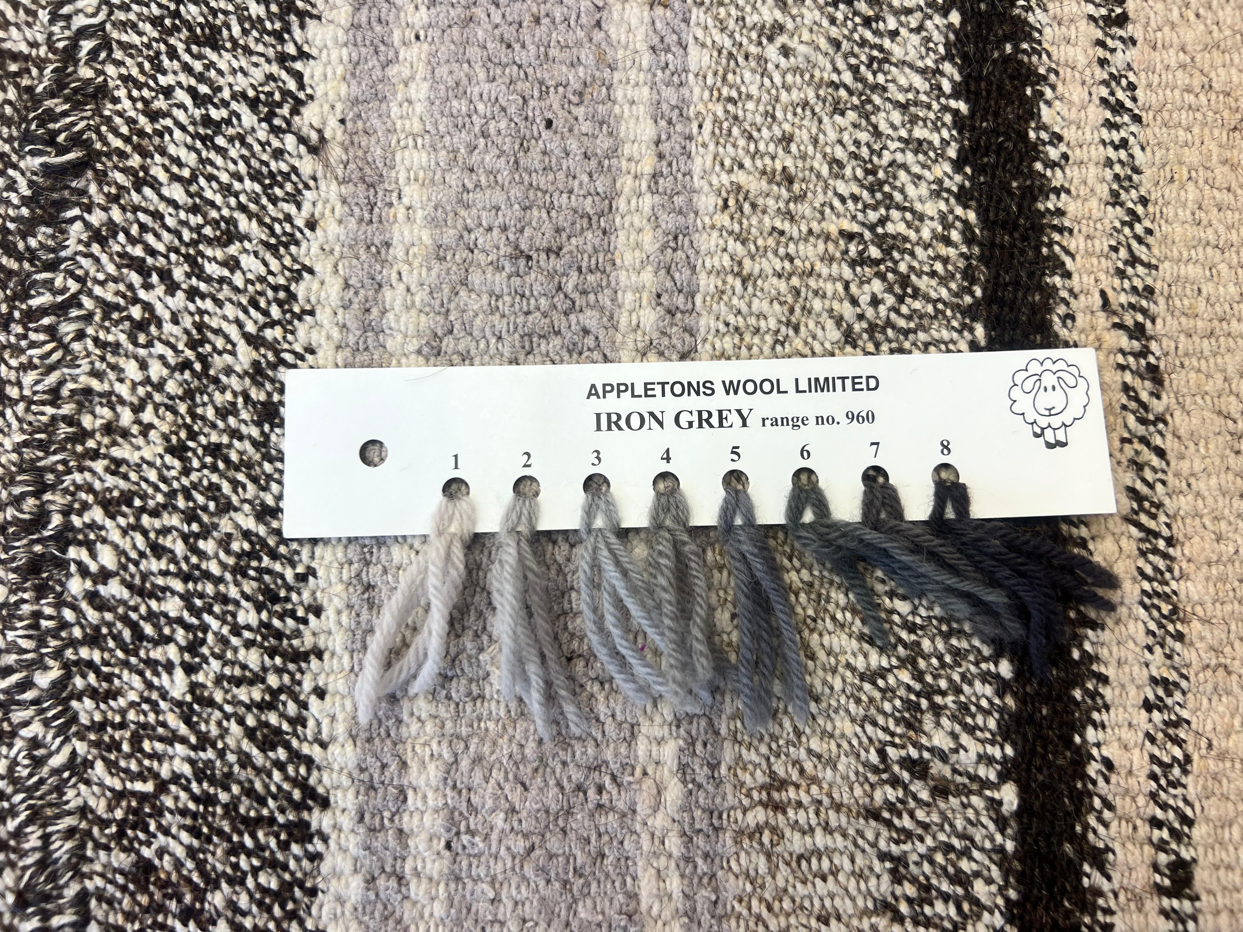 20th Century 7x9 ft Vintage Hand-Woven Turkish Kilim, Striped Flat-Weave Rug For Sale