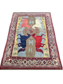7x9 Hand Knotted Old Russian Kazak Area Rug