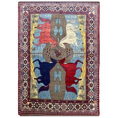 7x9 Hand Knotted Old Russian Kazak Area Rug
