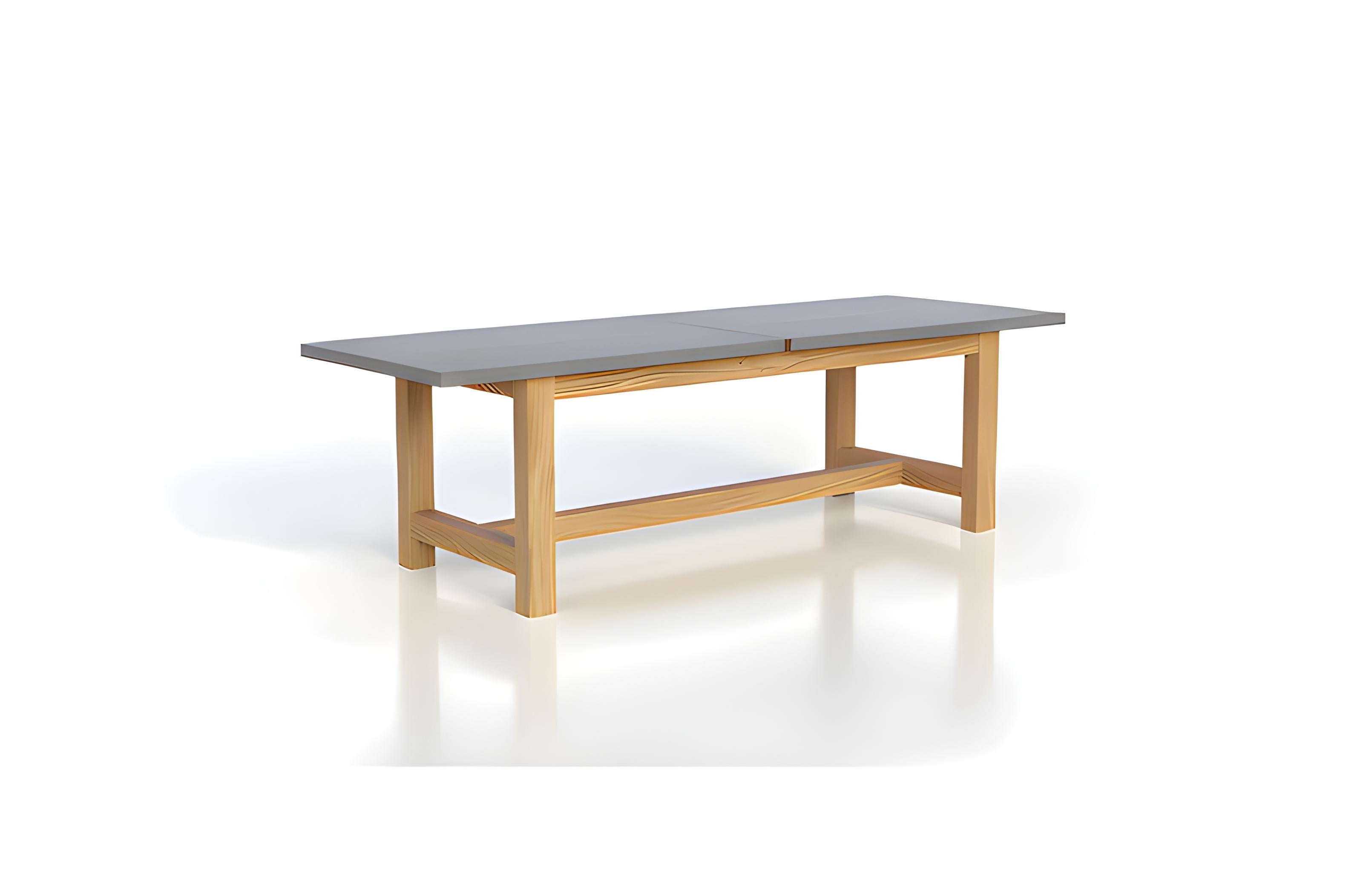 8
 - 10" Table d
extérieur de style brutaliste - pierre bleue et chêne massif