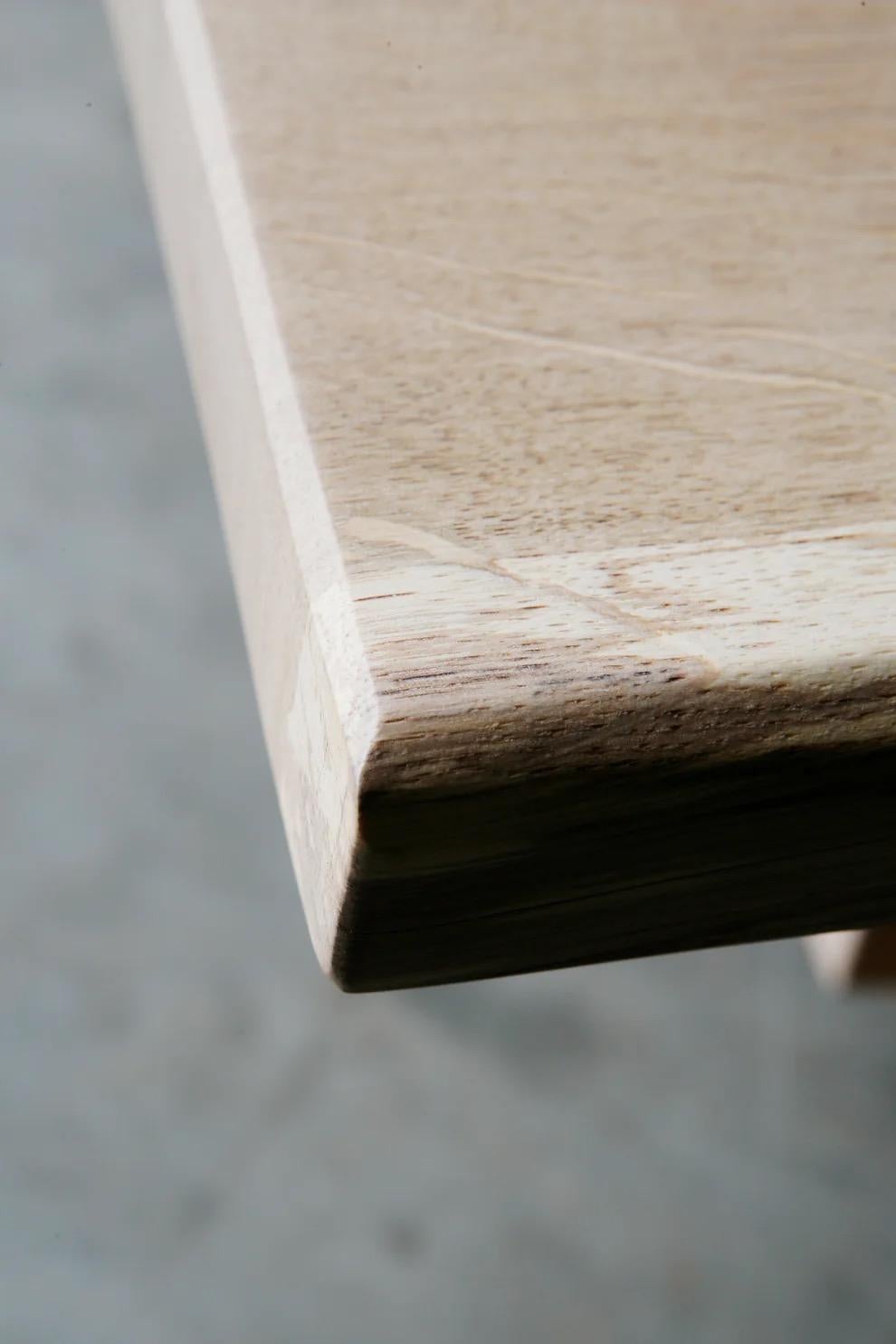 Table de salle à manger classique belge en chêne massif 8'-2