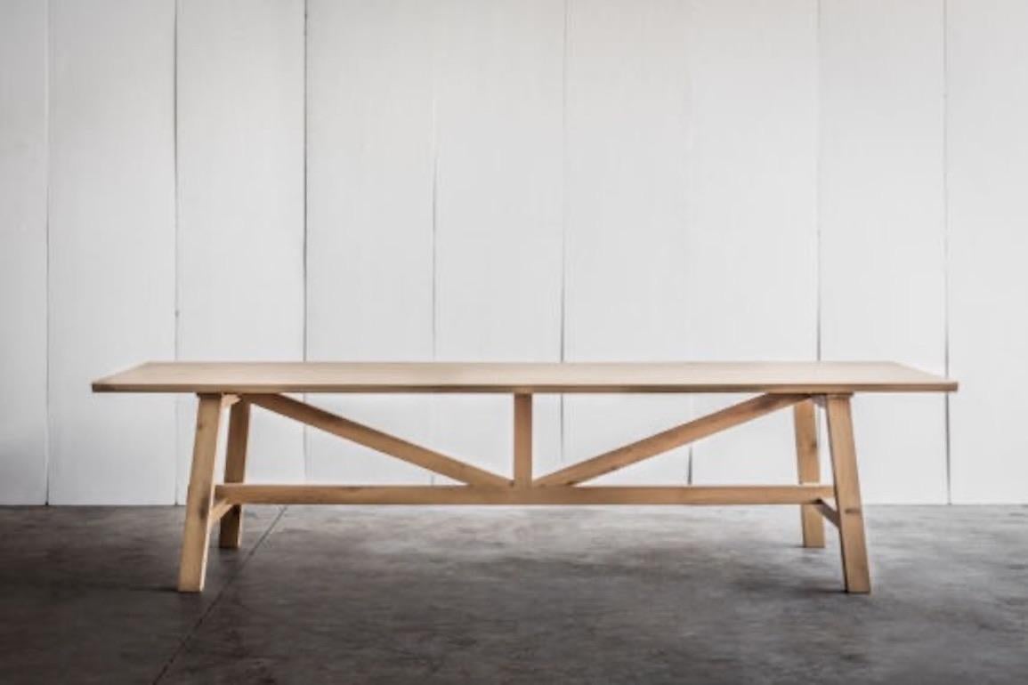 Table de salle à manger classique belge en chêne massif 8'-2