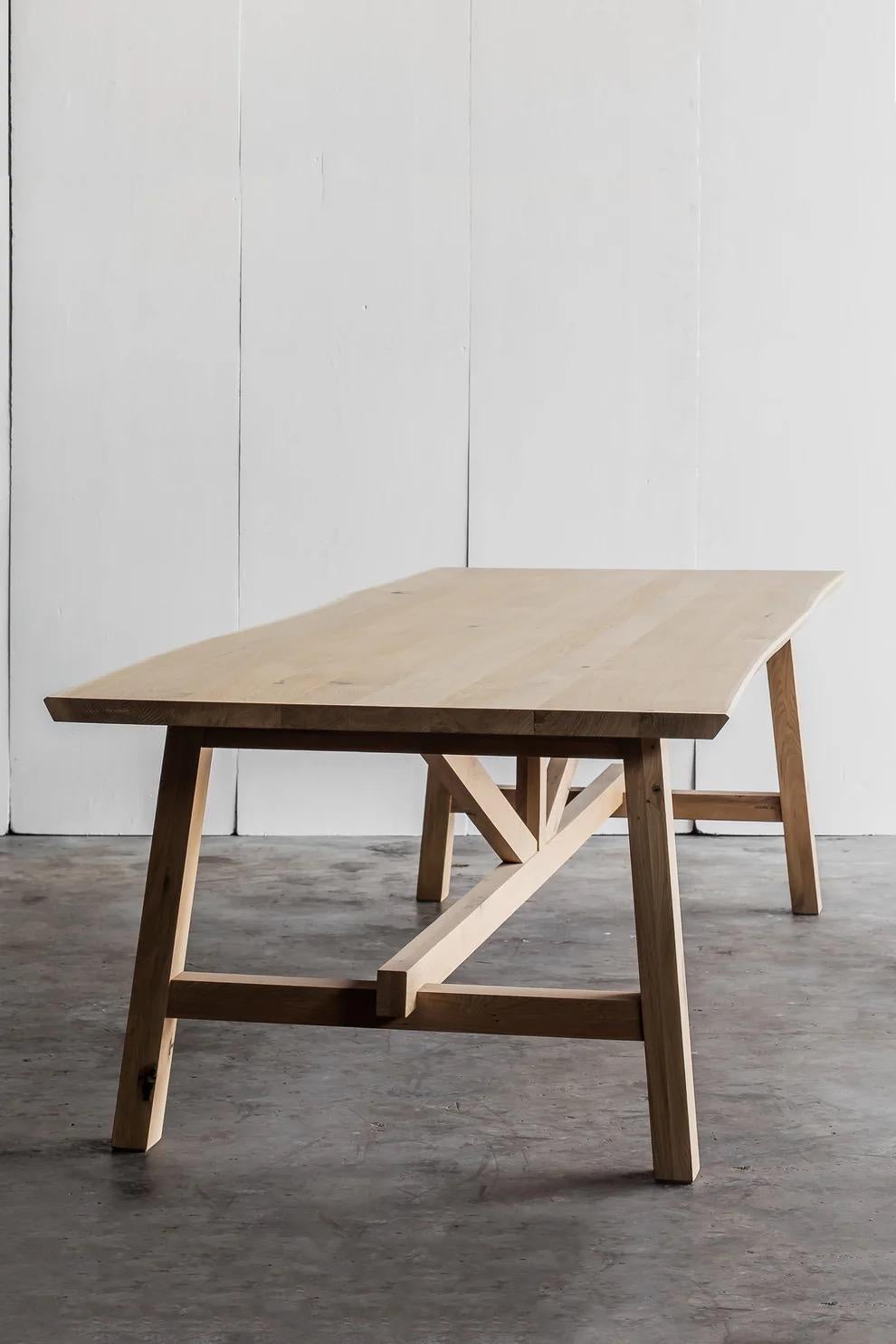 Chêne Table de salle à manger classique belge en chêne massif 8'-2