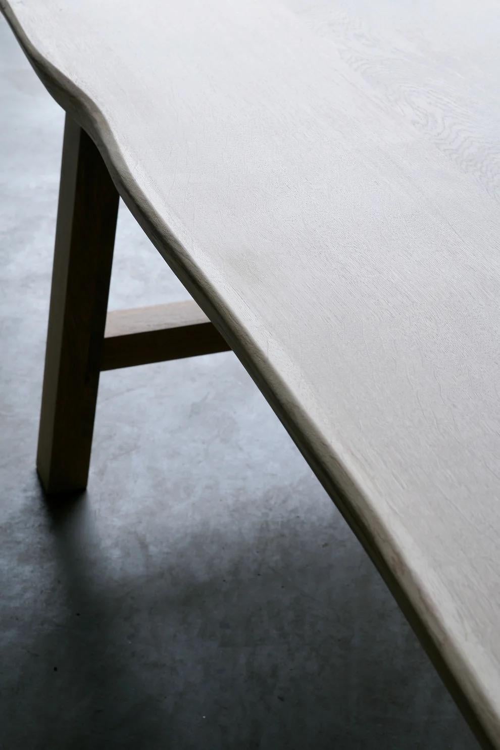 Table de salle à manger classique belge en chêne massif 8'-2