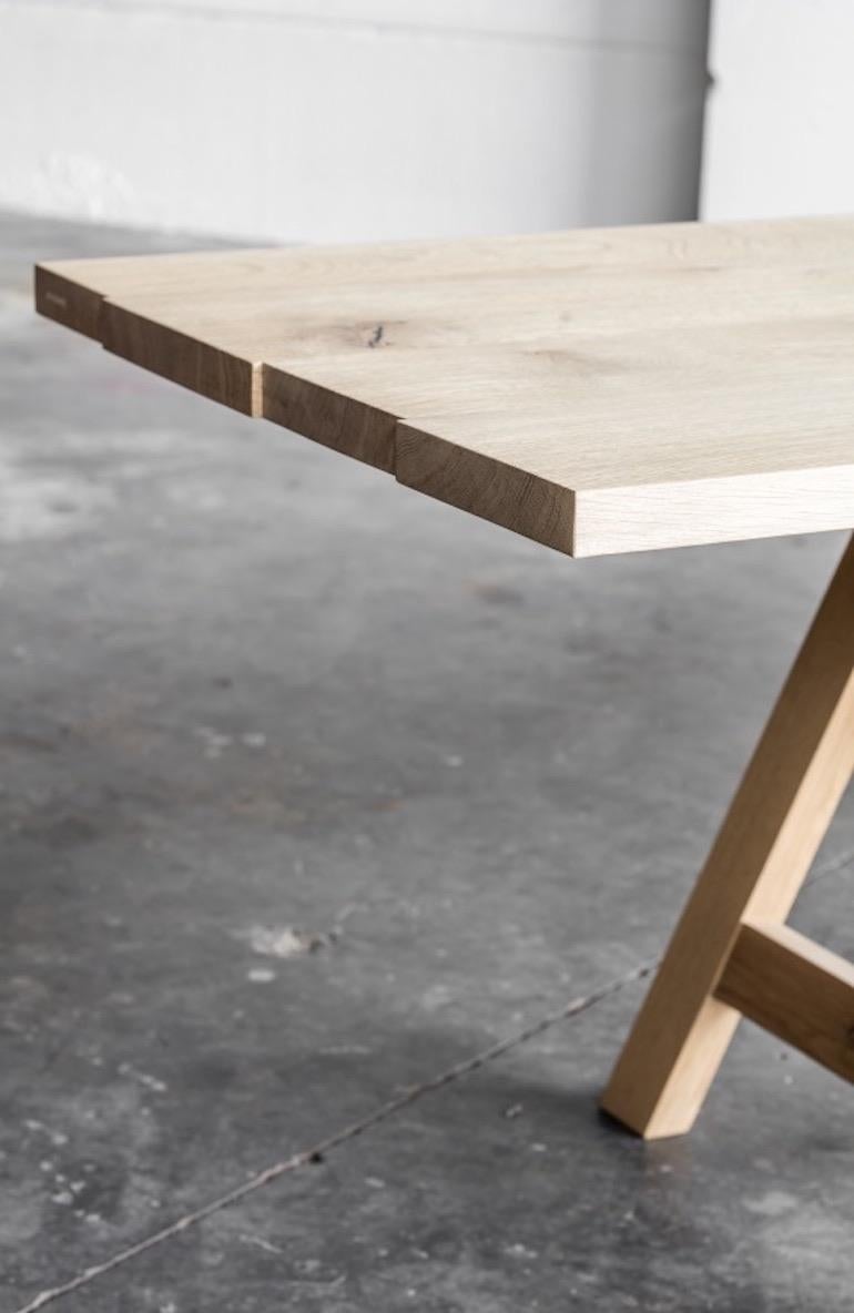 Mesa de Comedor con Caballete Belga de Roble Macizo de 8'-5 en venta 6