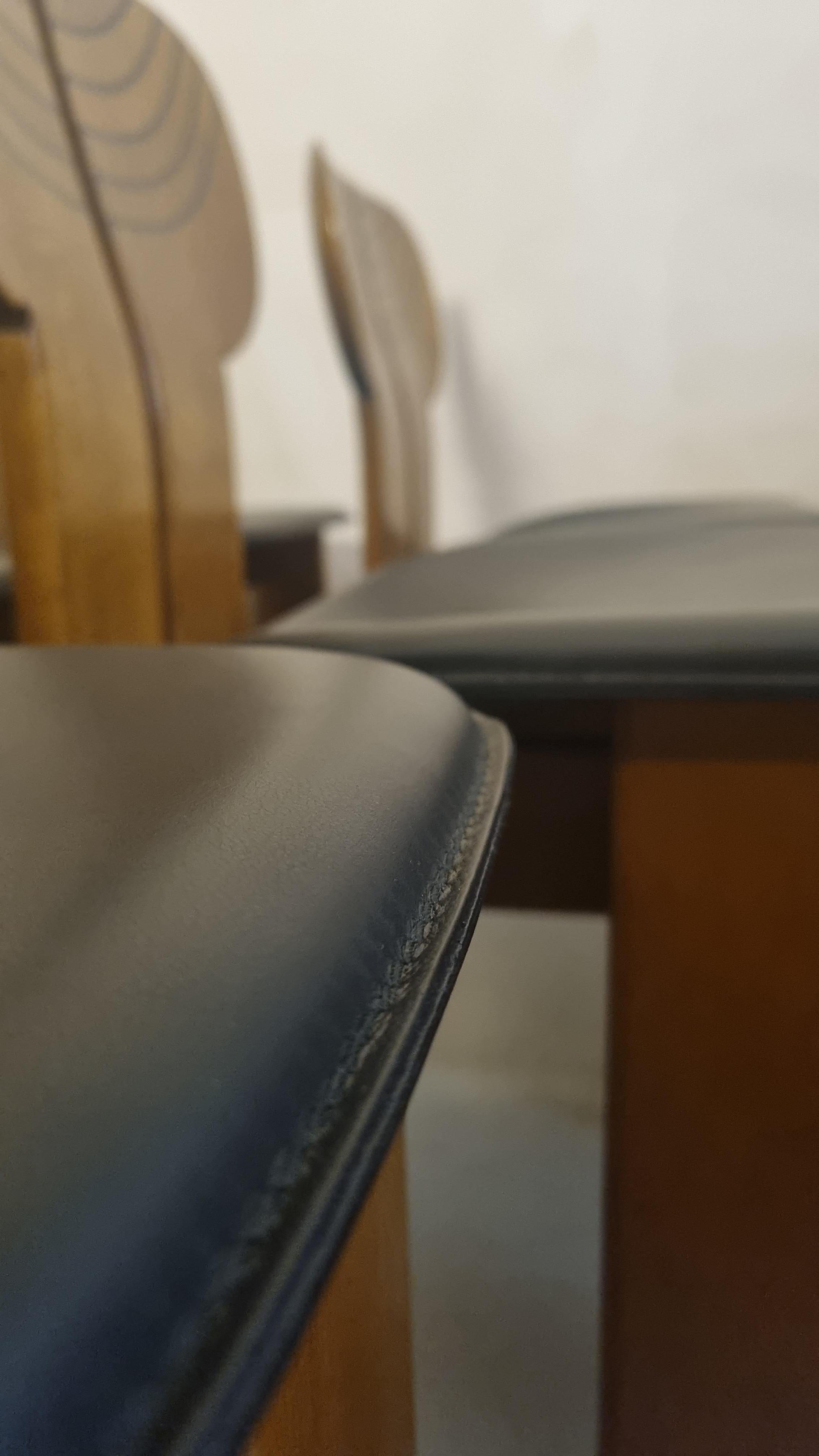 8 Africa chairs designed by Afra & Tobia Scarpa for Maxalto 1980s Artona series For Sale 7