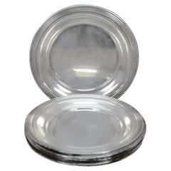 8 Antique Baltimore & Woodside Sterling Silver Bread & Butter Plates 557g 6"