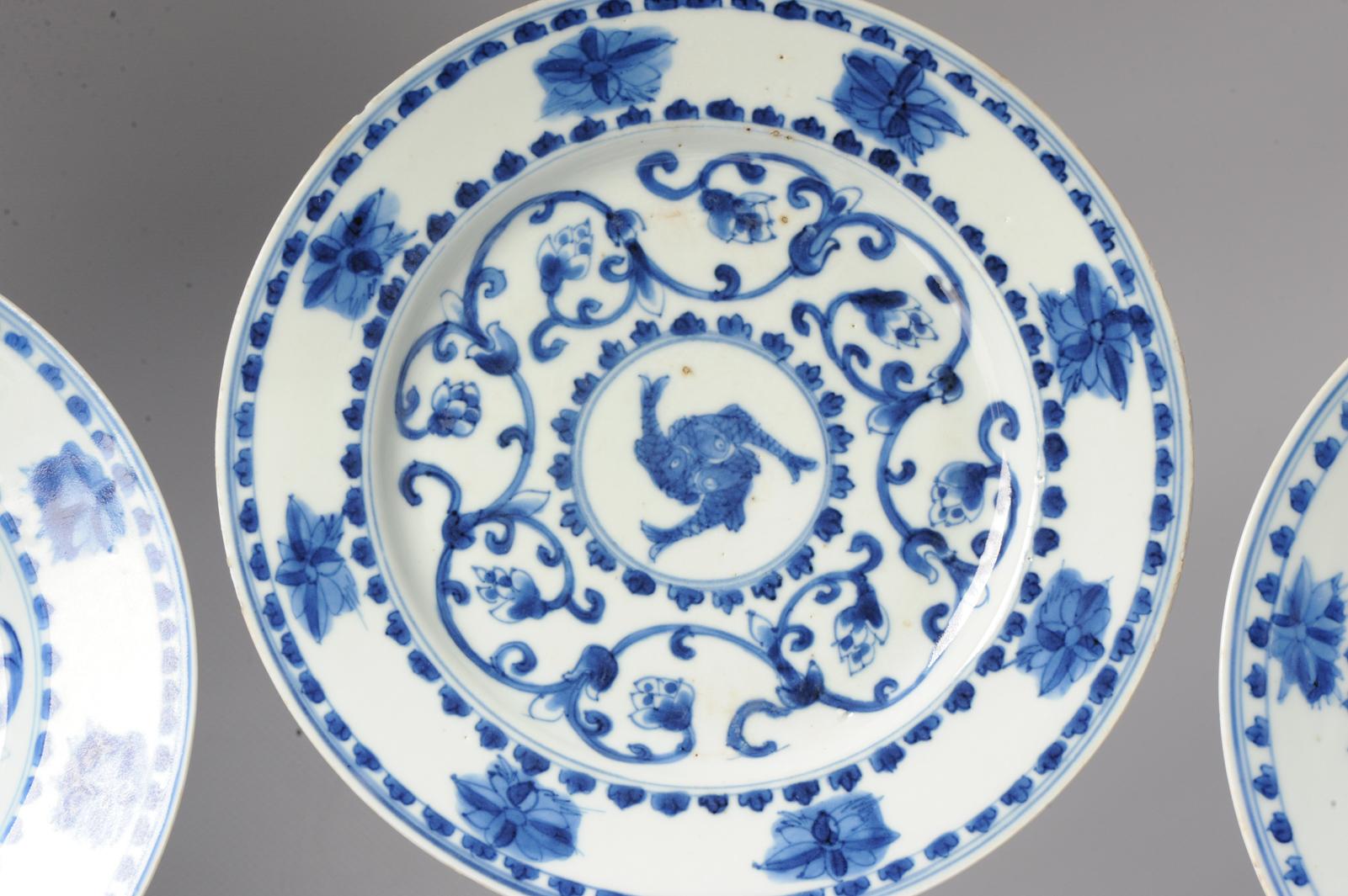 #8 Antique Chinese Porcelain 18th C Kangxi/Yongzheng Period Blue White For Sale 10