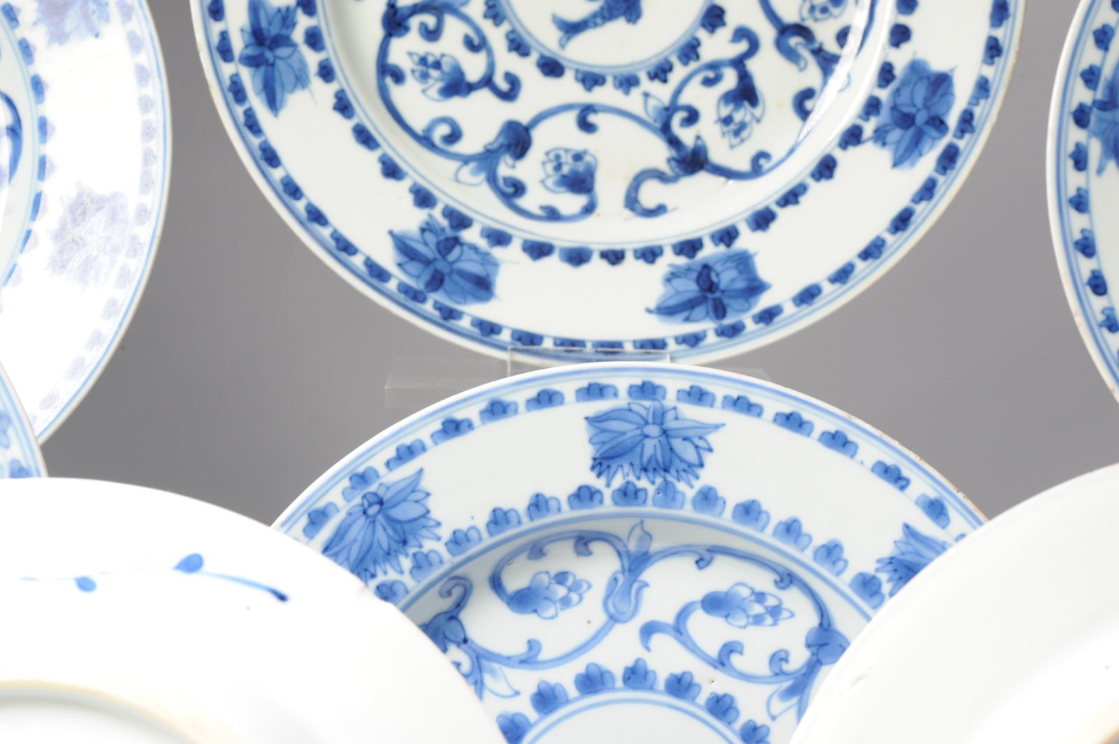 #8 Antique Chinese Porcelain 18th C Kangxi/Yongzheng Period Blue White For Sale 11