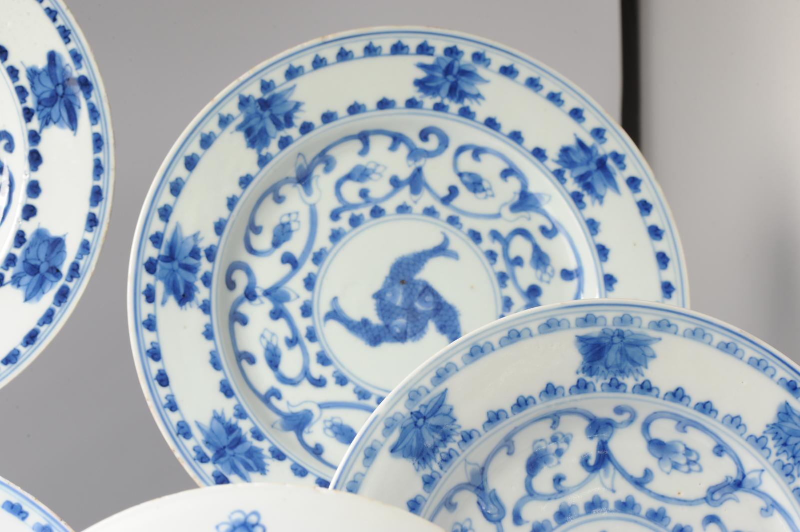 #8 Antique Chinese Porcelain 18th C Kangxi/Yongzheng Period Blue White For Sale 12
