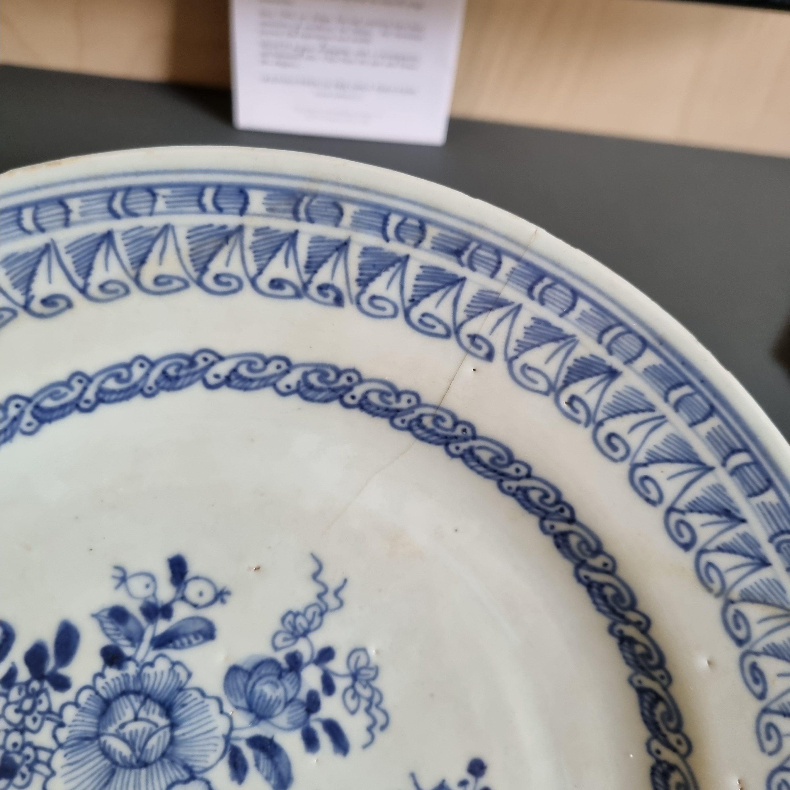 #8 Antique Chinese Porcelain 18th C Kangxi/Yongzheng Period Blue White Set Di For Sale 5