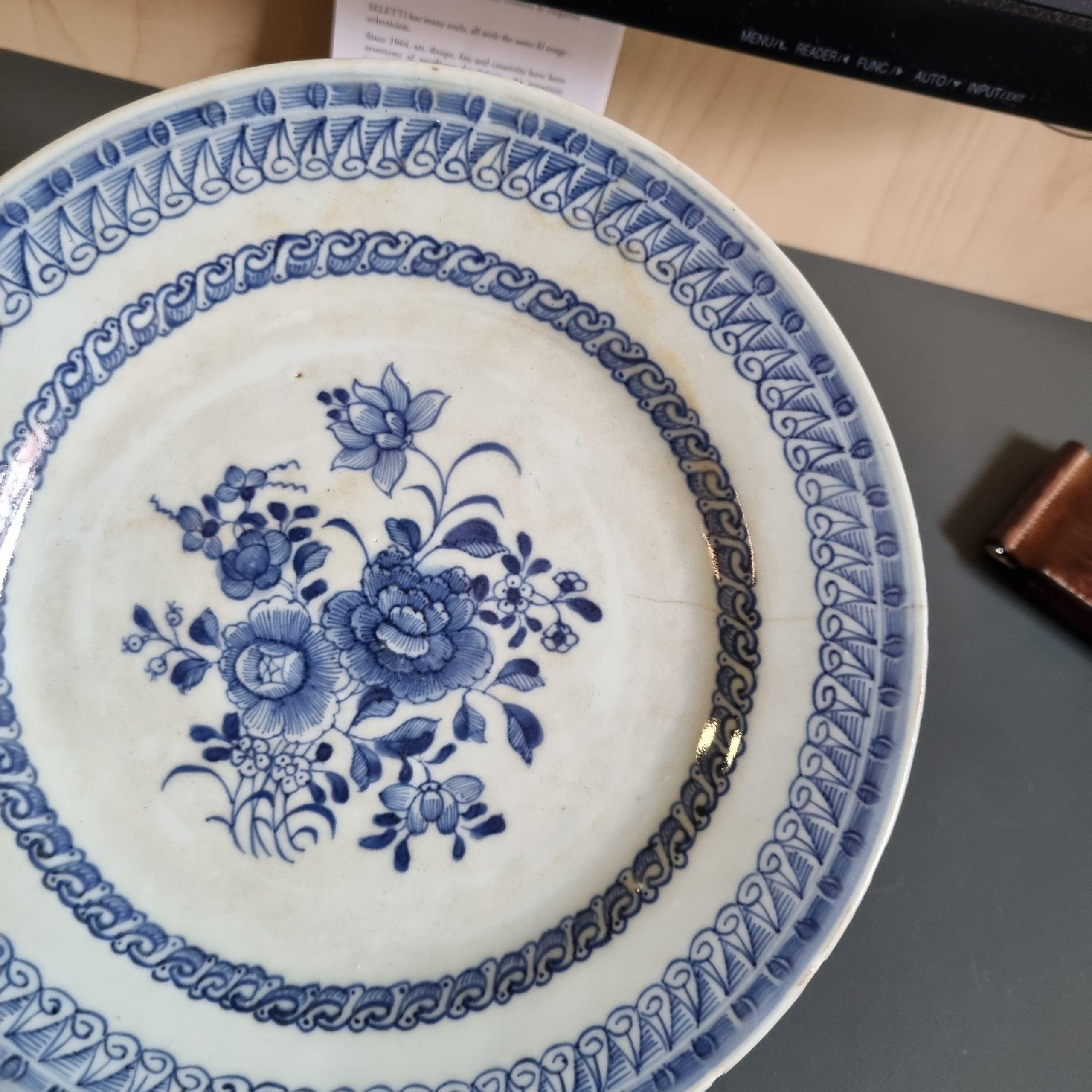 #8 Antique Chinese Porcelain 18th C Kangxi/Yongzheng Period Blue White Set Di For Sale 11