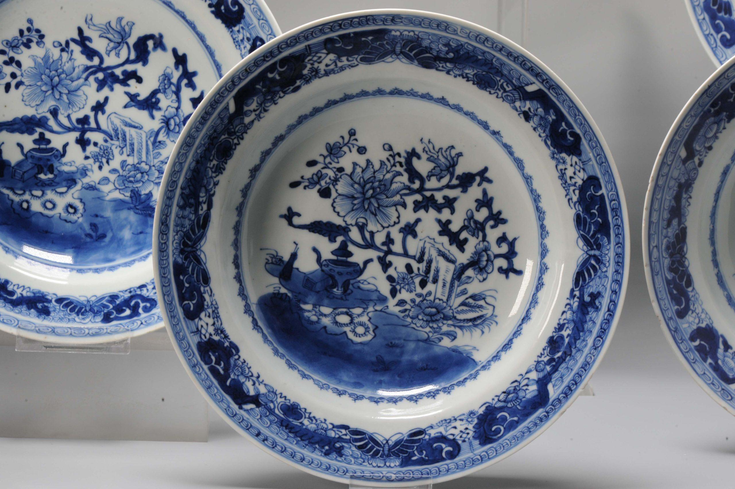 Antikes chinesisches Porzellan #8 aus der Kangxi/Yongzheng-Periode, 18. Jahrhundert, blau-weißes Set Di im Angebot 2