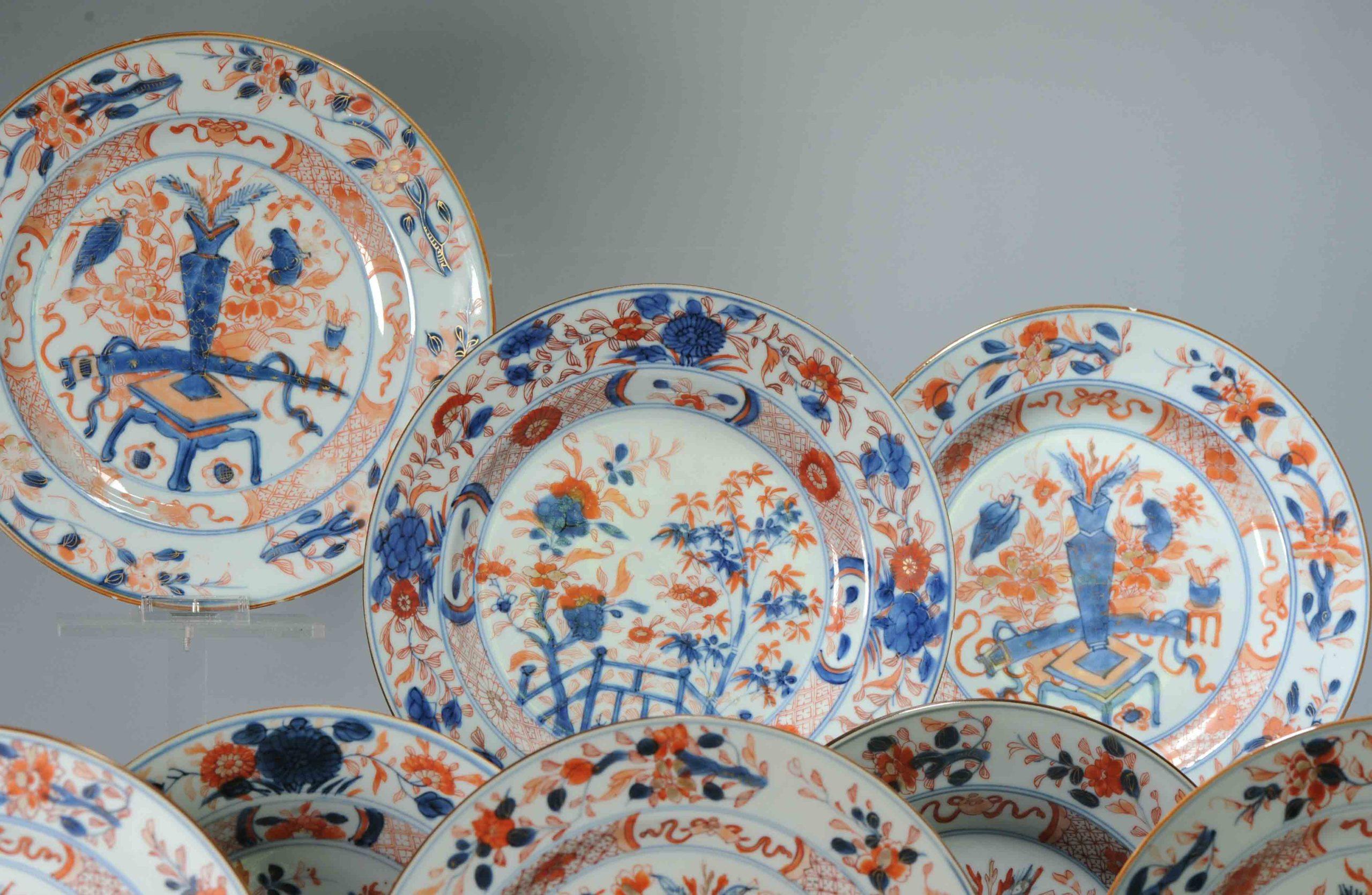 Antike chinesisches Porzellan #8 aus der Qing-Periode, Imari Kangxi-Set, 18. Jahrhundert im Angebot 4
