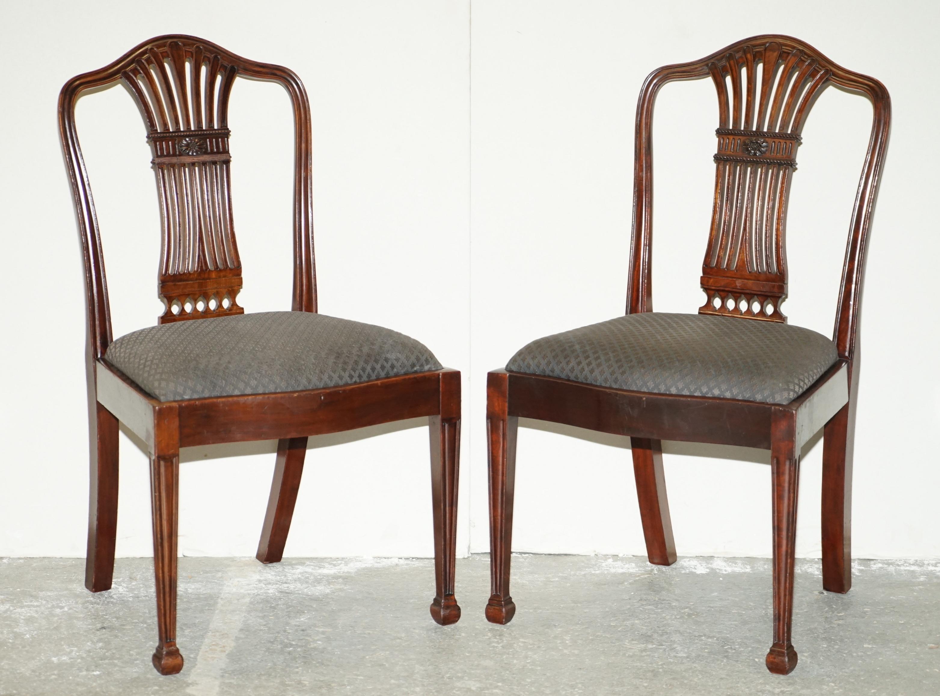 8 ANTIQUE GEORGE HEPPLEWHITE STYLE DINING CHAIRS FROM LADY DIANA'S SPENCER HOUSE im Angebot 9