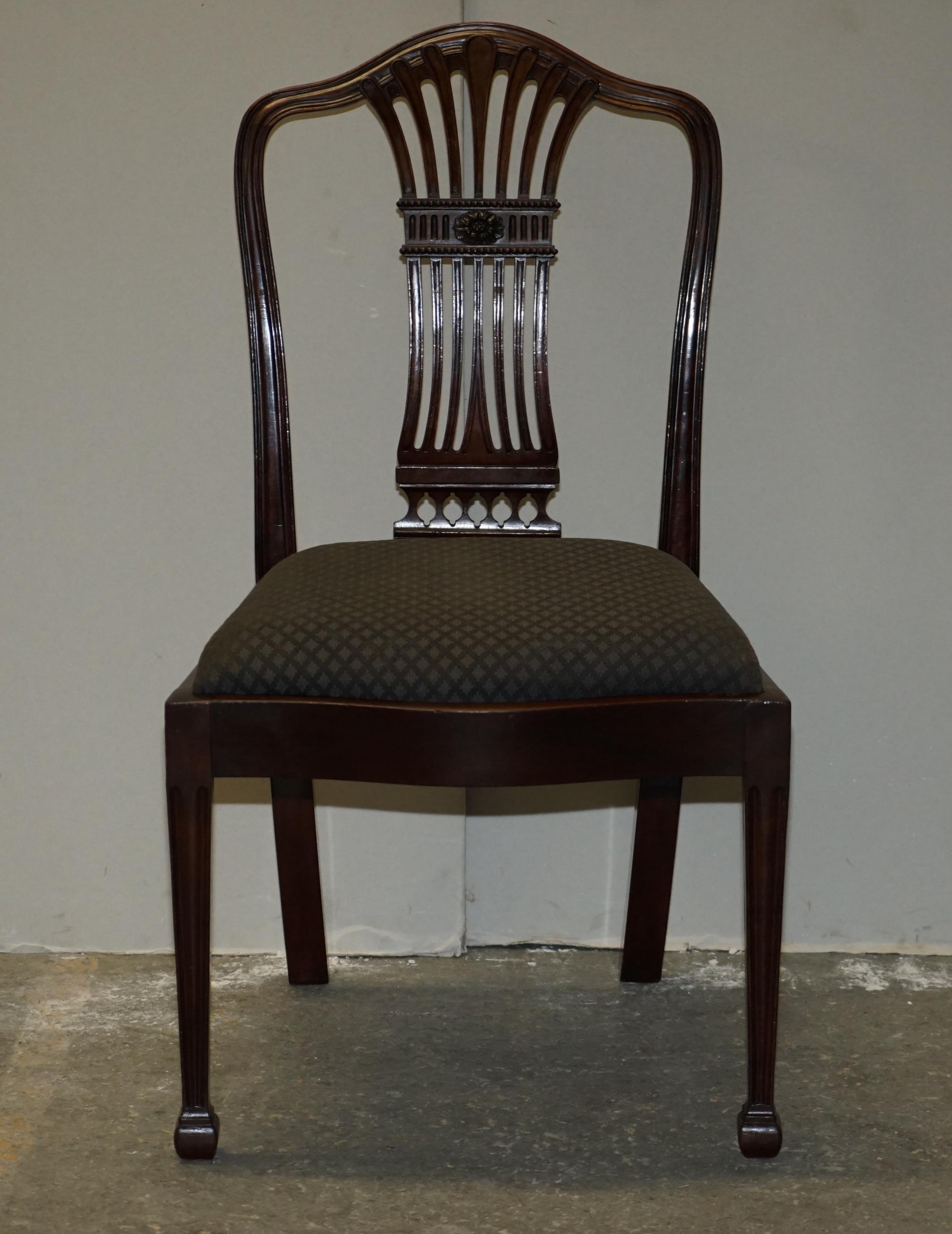 8 ANTIQUE GEORGE HEPPLEWHITE STYLE DINING CHAIRS FROM LADY DIANA'S SPENCER HOUSE im Angebot 11