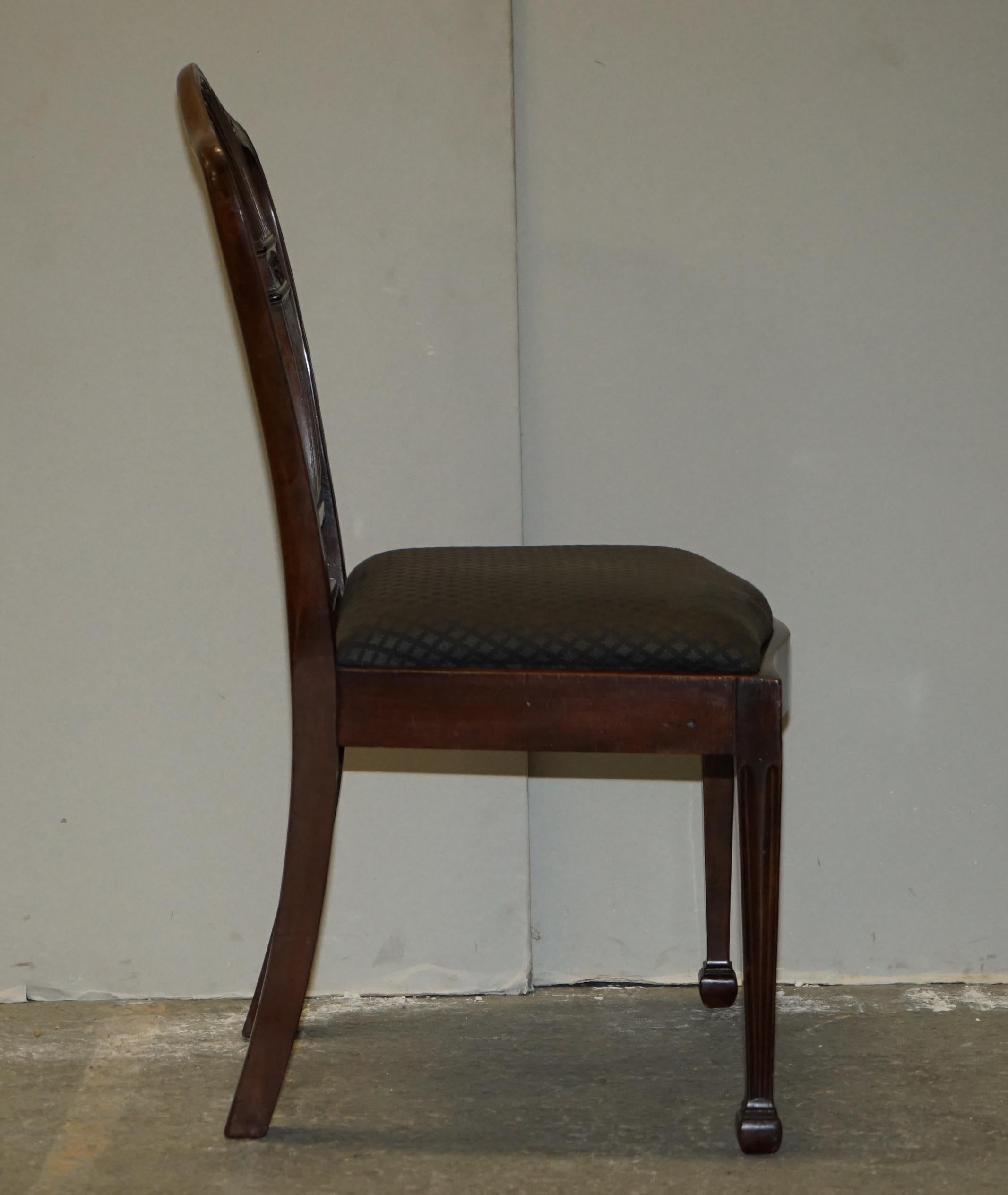 8 ANTIQUE GEORGE HEPPLEWHITE STYLE DINING CHAIRS FROM LADY DIANA'S SPENCER HOUSE im Angebot 12