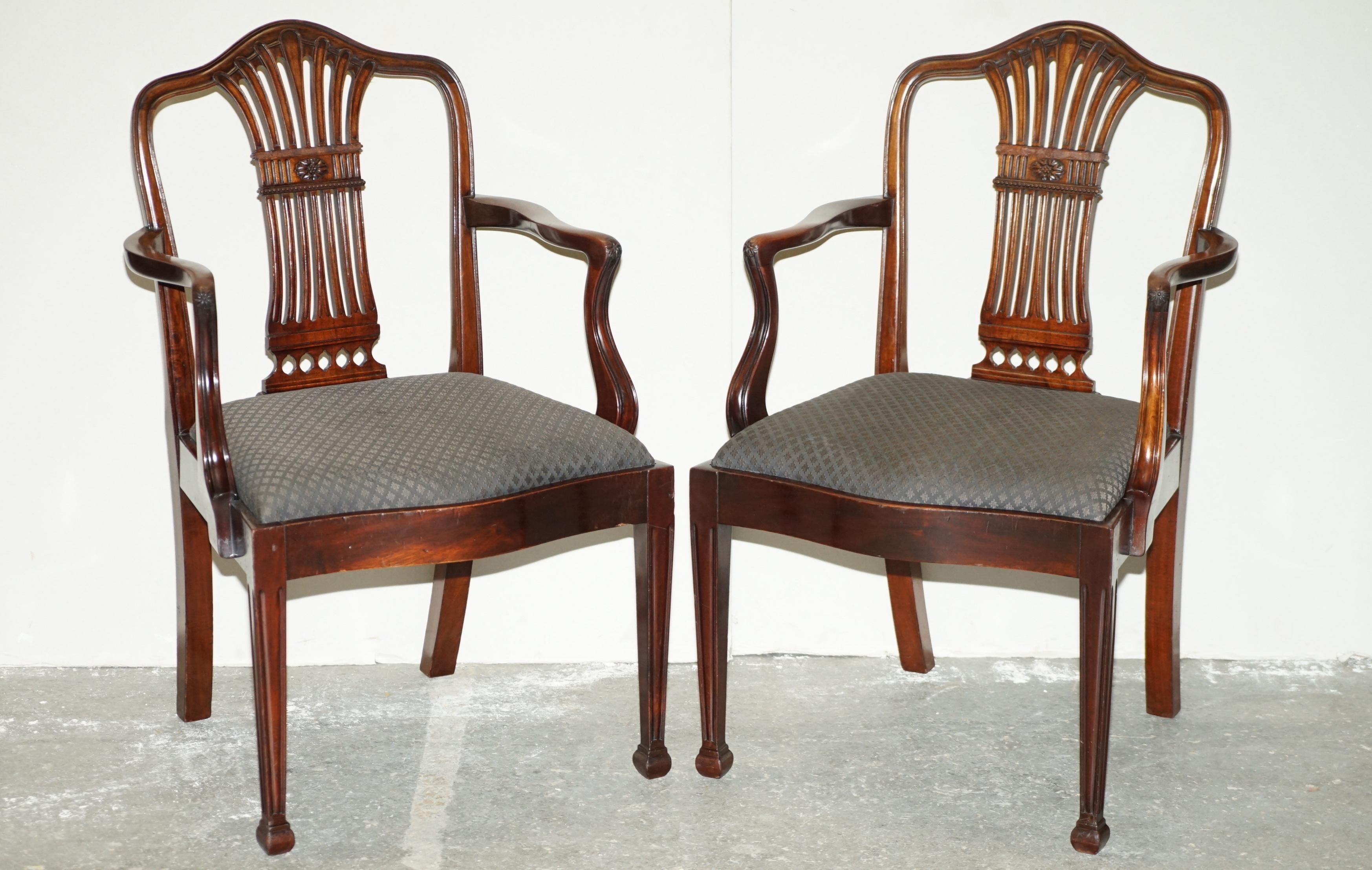 8 ANTIQUE GEORGE HEPPLEWHITE STYLE DINING CHAIRS FROM LADY DIANA'S SPENCER HOUSE (Englisch) im Angebot